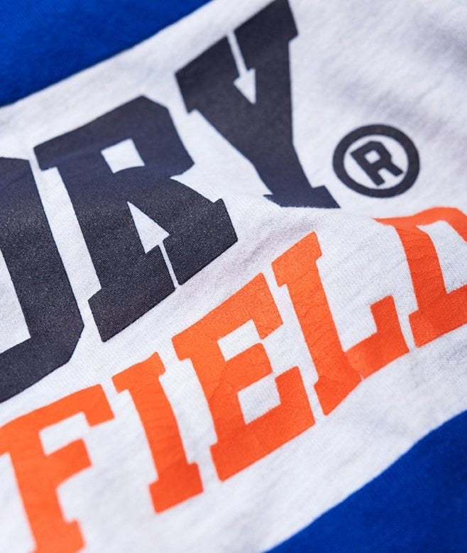 Superdry Men’s Track & Field Podium Oversized Long Sleeve T-Shirt Large Blue
