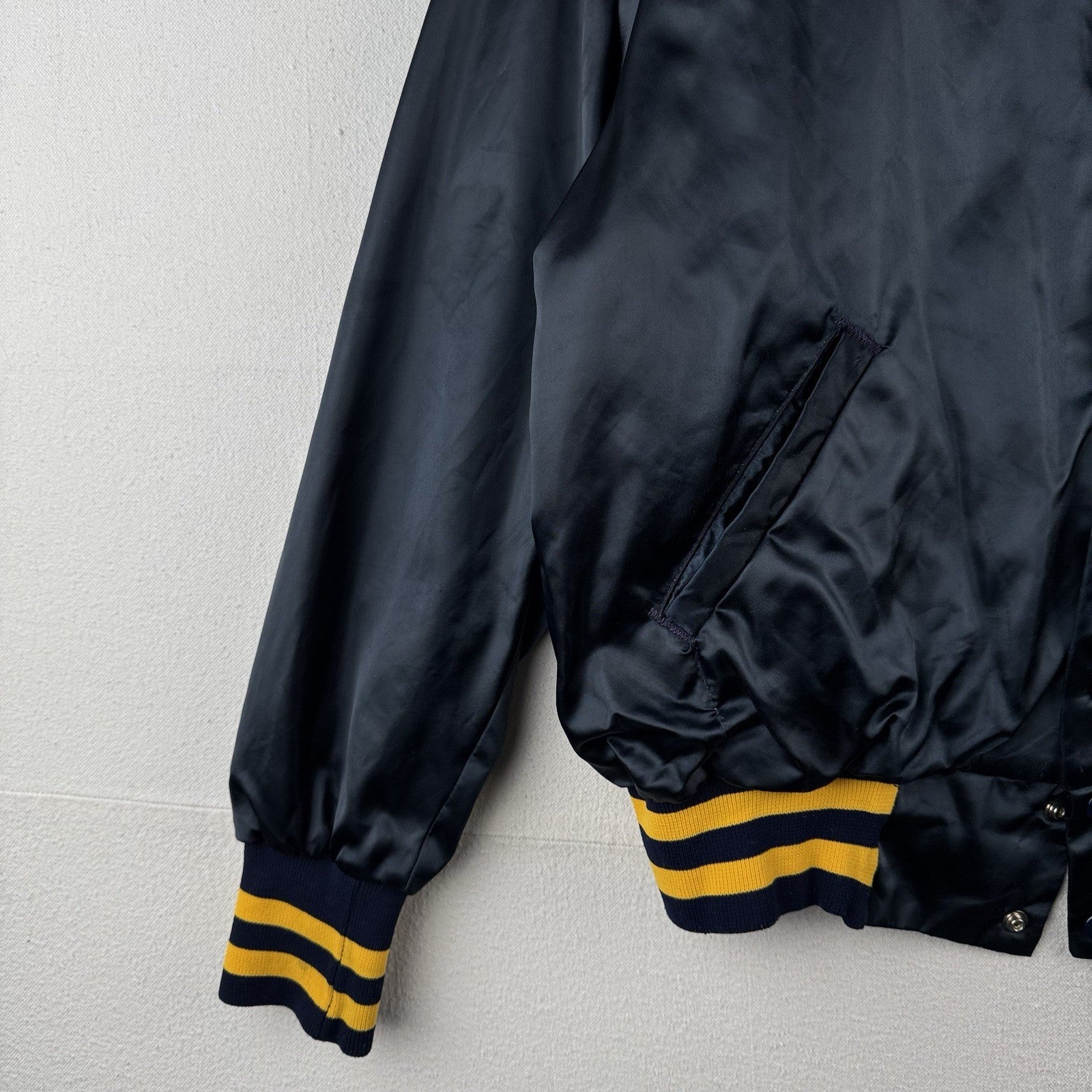 70’s-80’s Vtg KNAC 105.5 FM Long Beach CA Satin Jacket Large Pure Rock Made USA