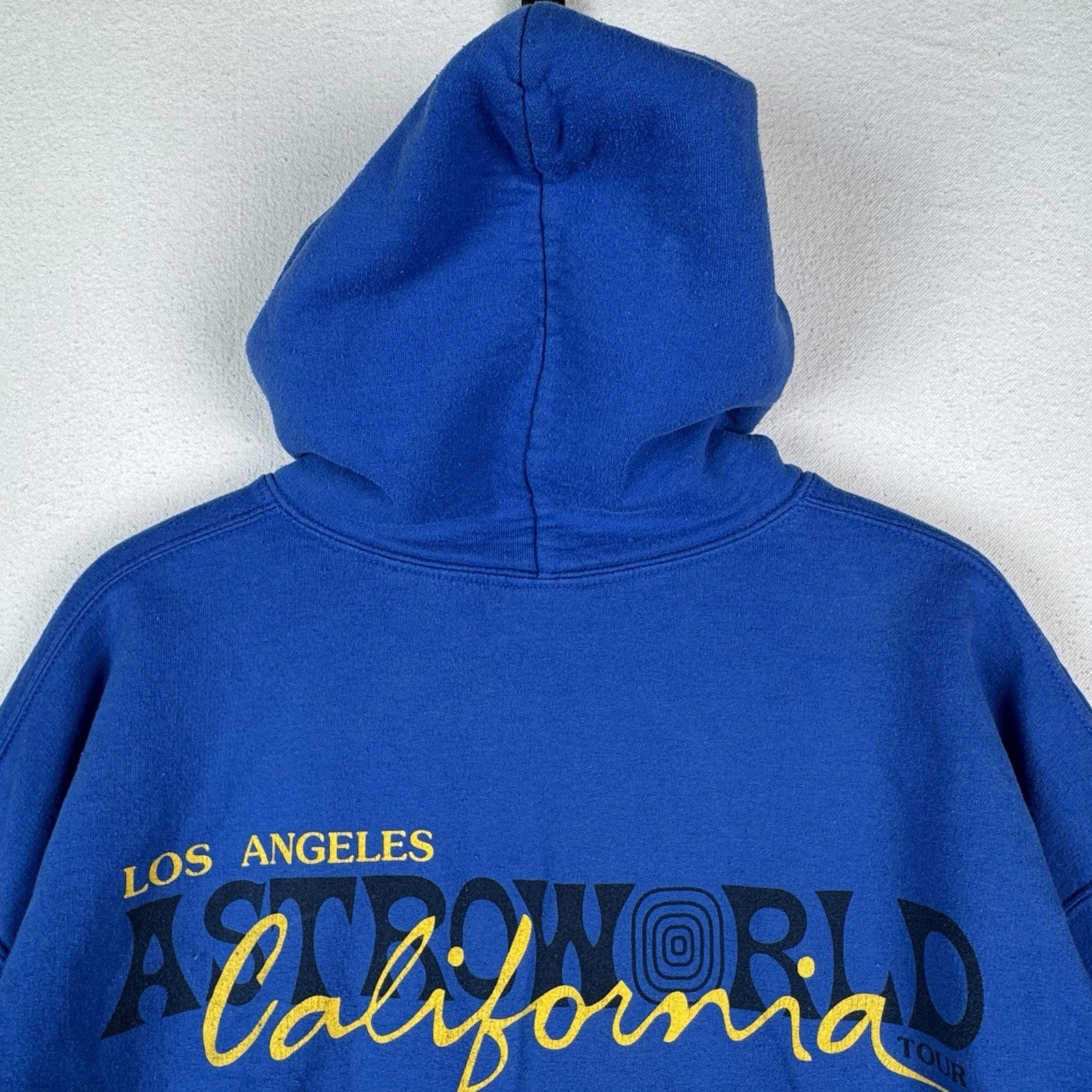 Travis Scott Astroworld 2019 LA The Forum Wish You Were Here Blue Hoodie Large