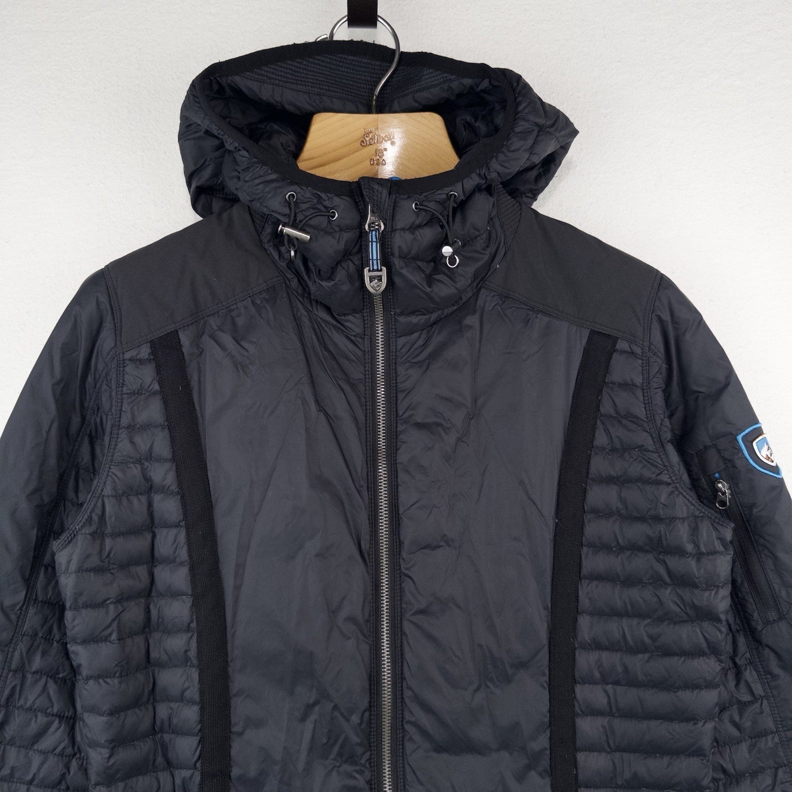 Kuhl Spyfire Parka Jacket Black Long Hooded Down Puffer Coat Women’s  Small