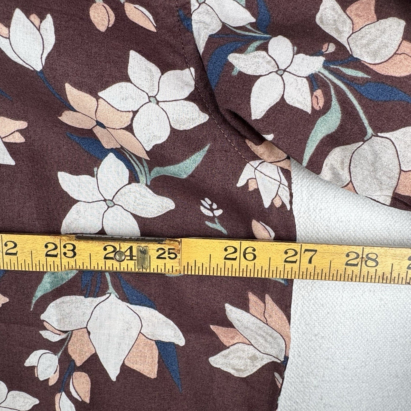 NWT Abercrombie & Fitch Men’s 2XL Wine Floral Camp Collar Button-Up Shirt