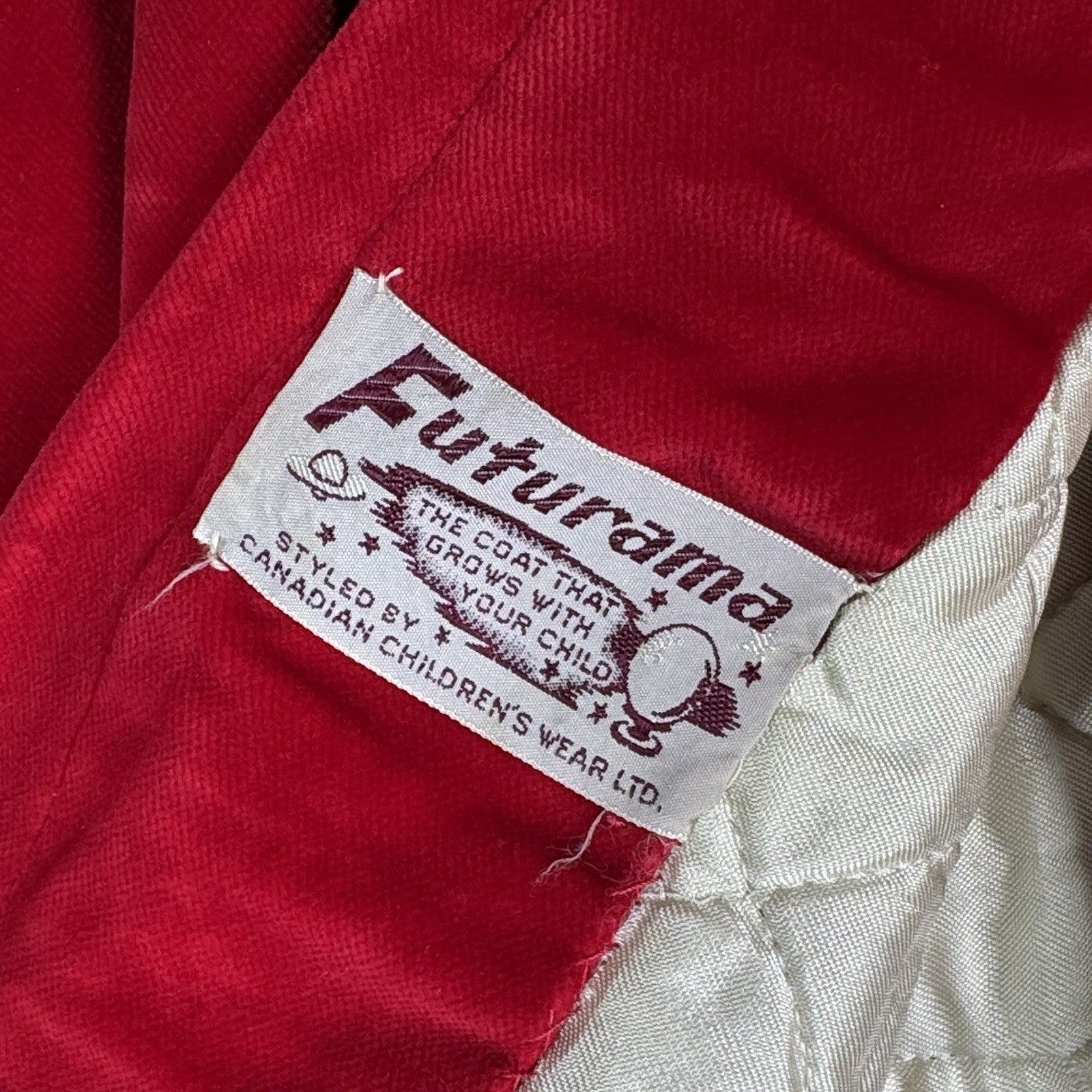Vintage 60’s 70’s Red Velvet Swing Coat Fur Collar Made In Canada 3T Toddler