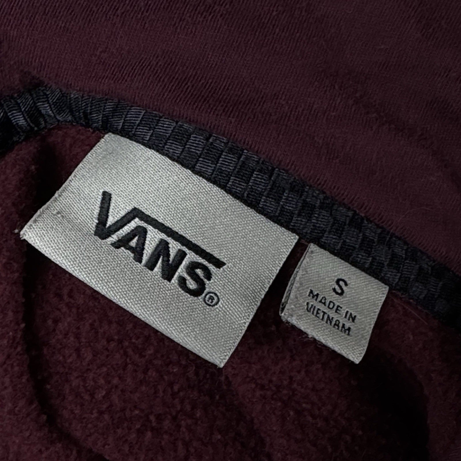 Vans Men's "Off The Wall Original 1966" Hoodie Pullover Maroon Sweatshirt Small