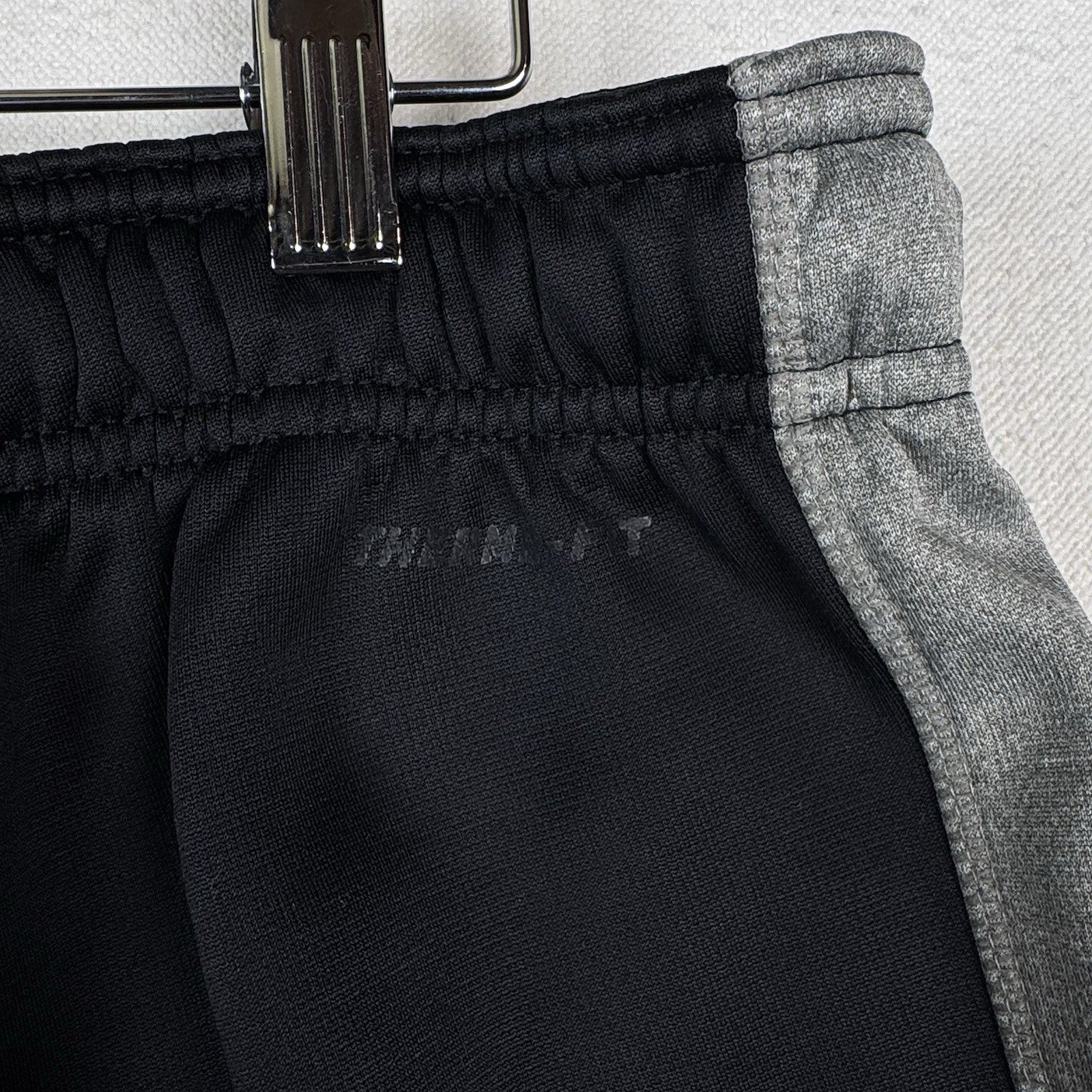 Nike Sweatpants Mens Large Black Gray Thermafit Fleece Ankle Cinch Swoosh Logo