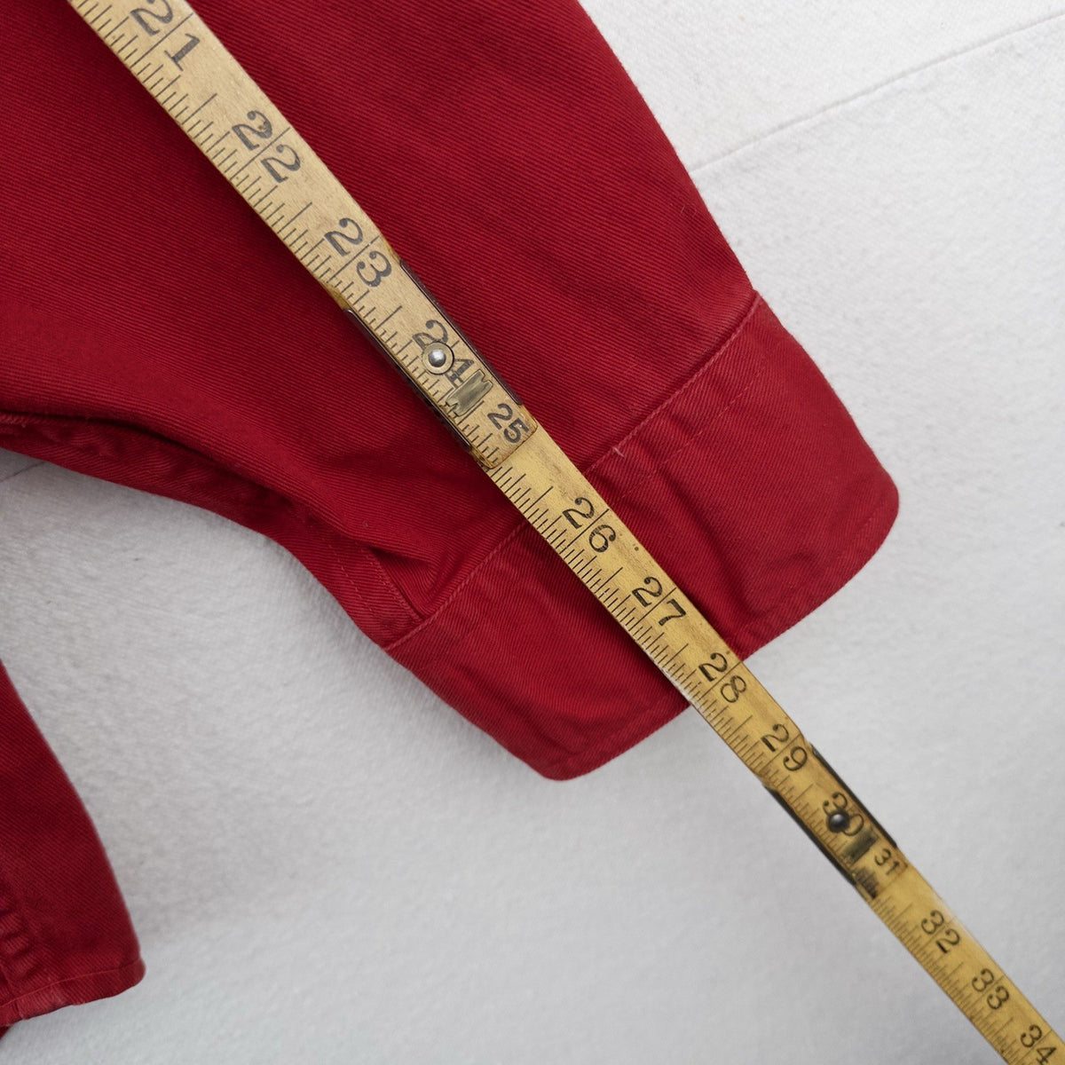 90’s Vtg J.Crew Oarsman Button Down Shirt Men’s XL Red Twill Long Sleeve USA