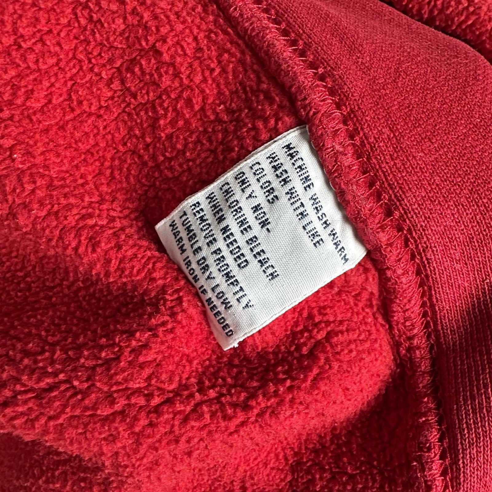 Vintage Polo Ralph Lauren Thermal Hood Hoodie Mens 2XL Full Zip Red Sweatshirt