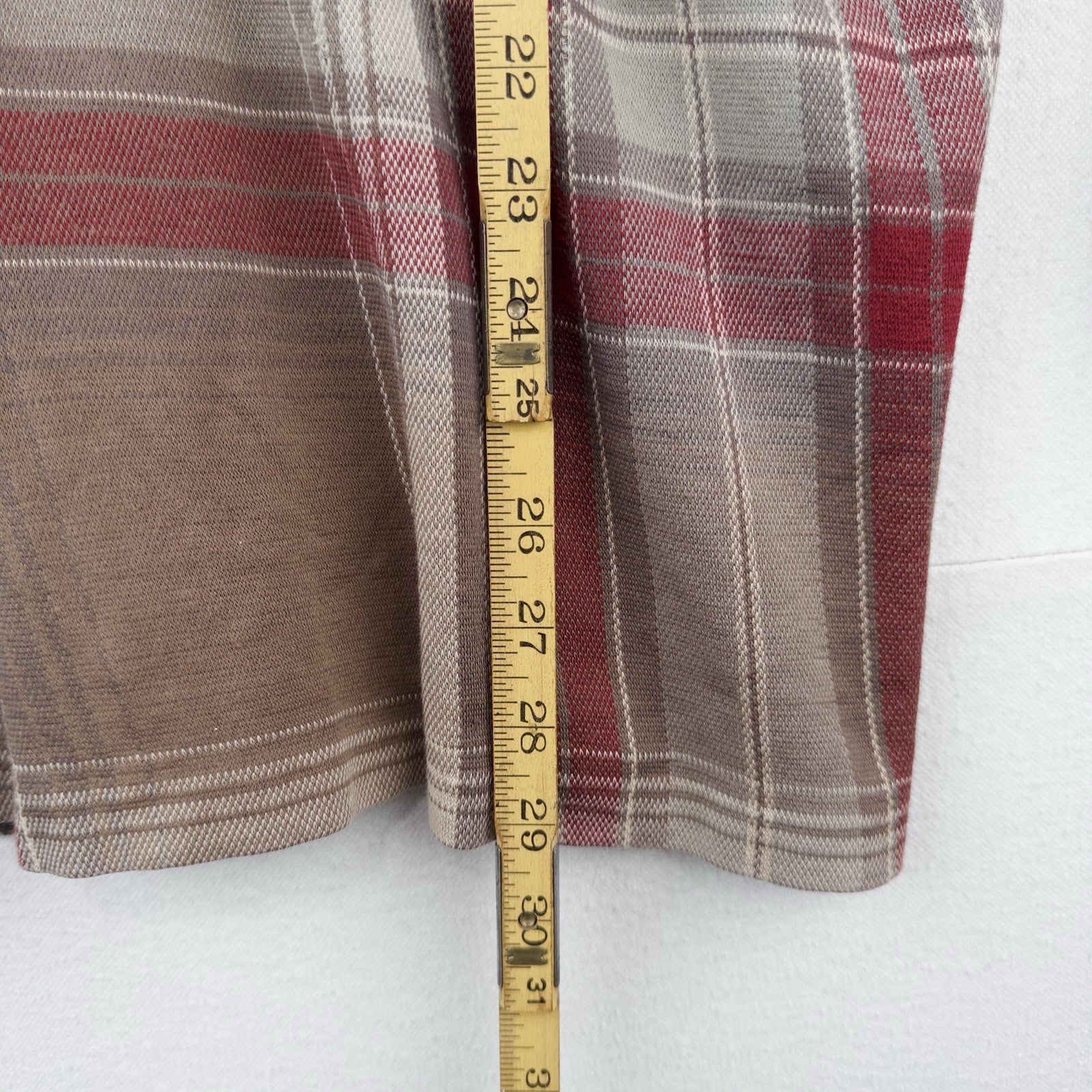 90’s Vtg Polo Ralph Lauren Men’s M Tan Brown Plaid Half Button Popover Shirt