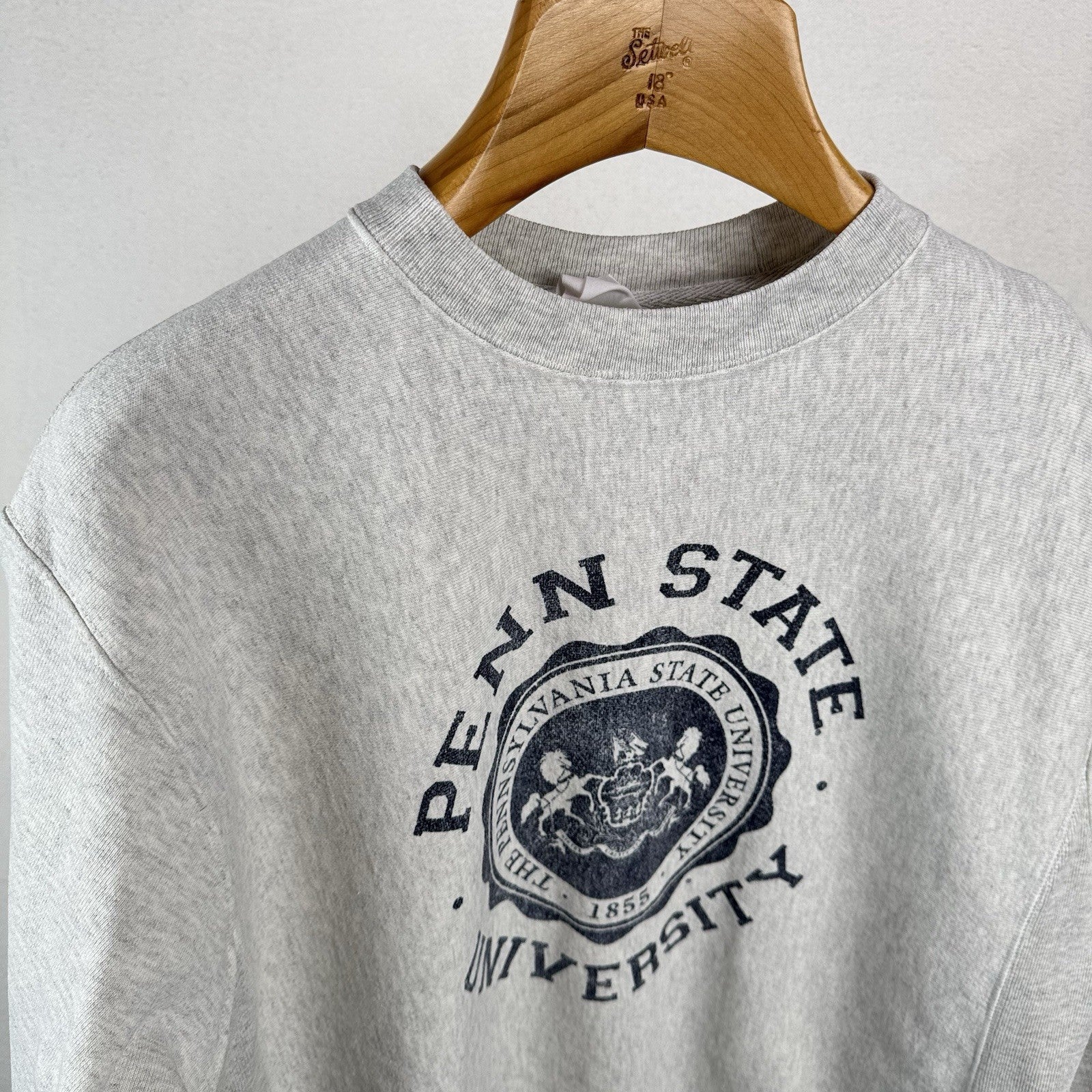 90’s Vtg Champion Reverse Weave Penn State Crew Sweatshirt Men’s M Gray Gussets