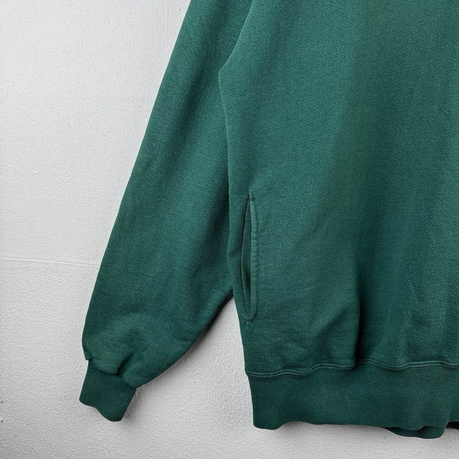 80’s Vtg L.L. Bean Russell Athletic Mens 2XLT Tall Green Split Pocket Hoodie USA
