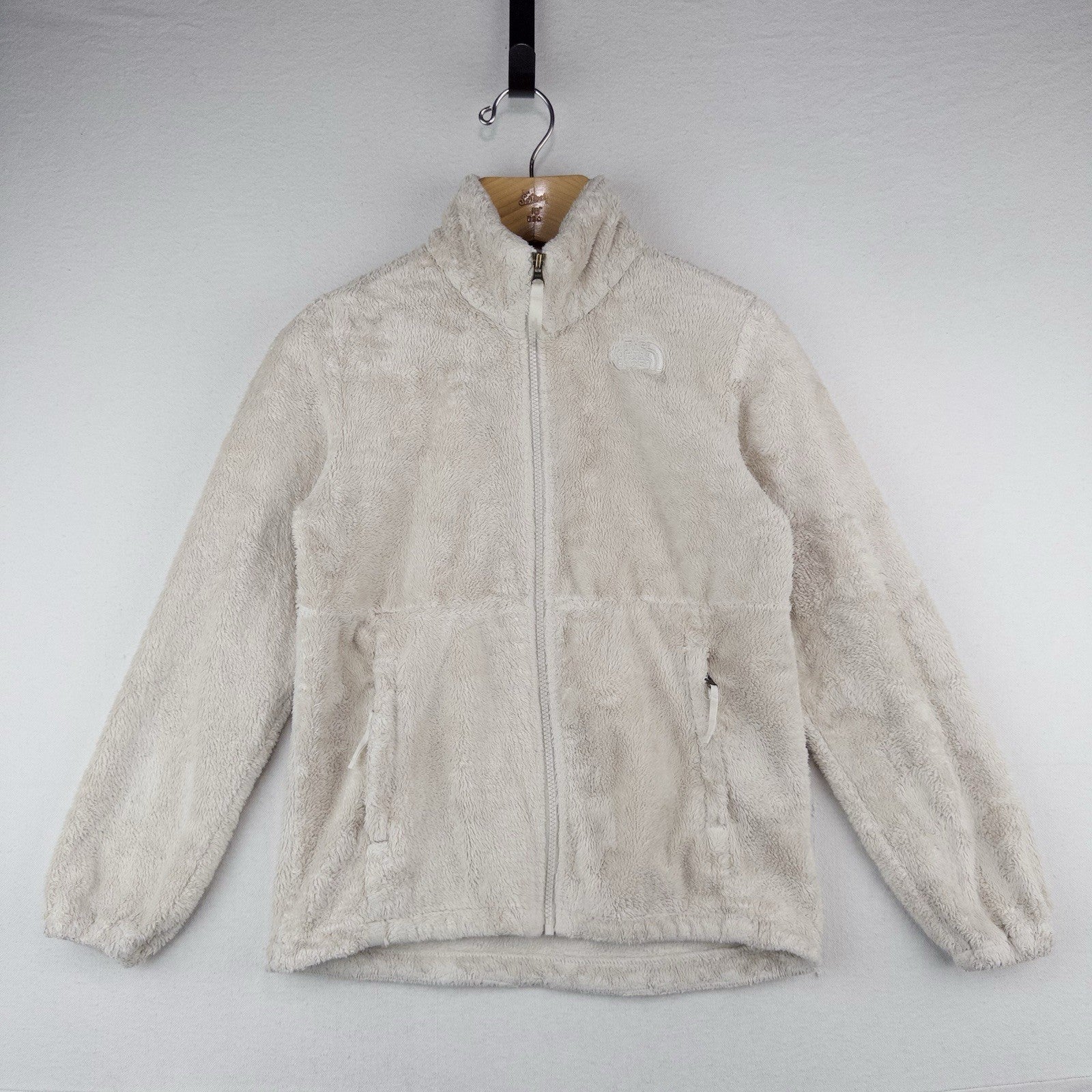 The North Face Osito Girl’s Large (14-16) Soft Zip Jacket Ivory White