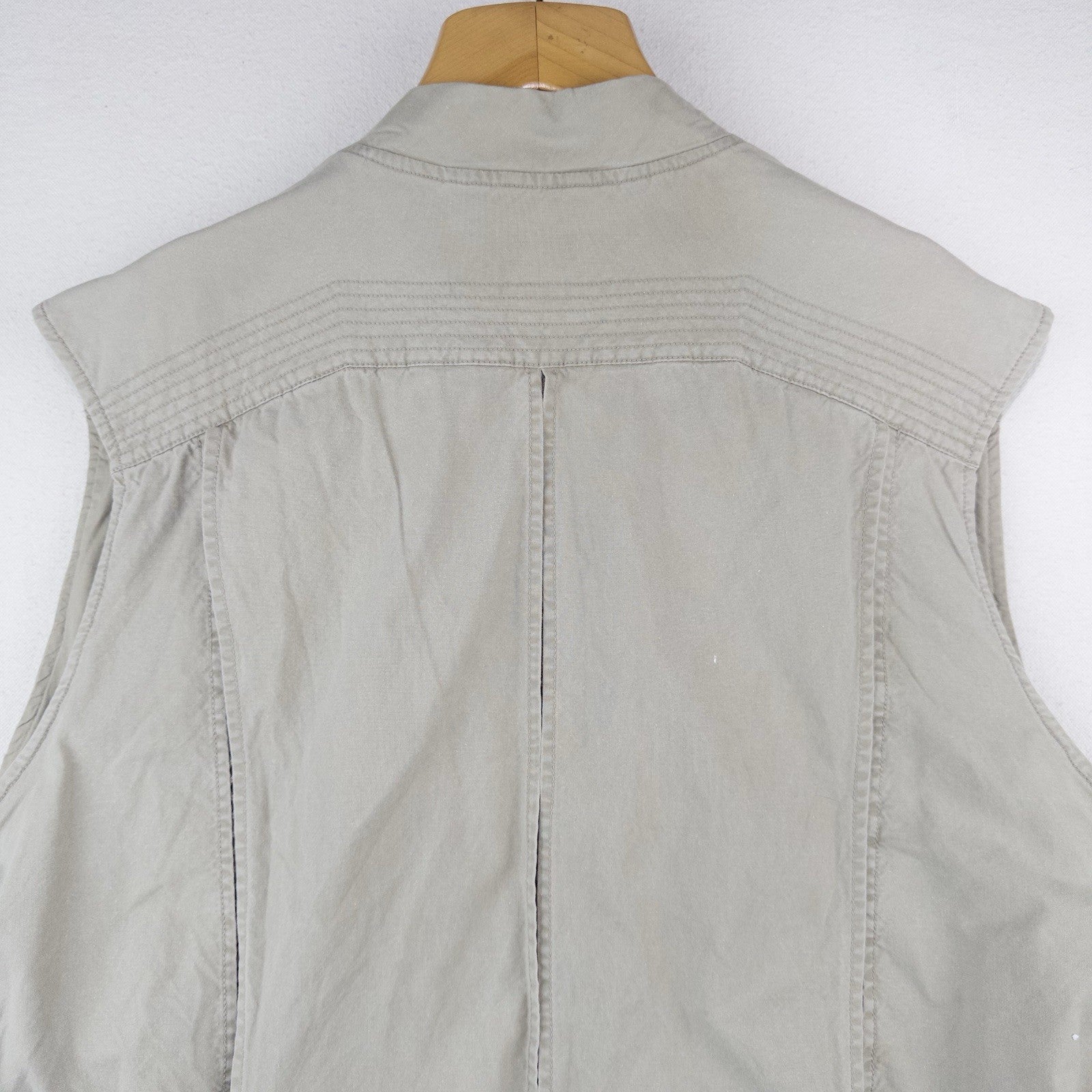 90’s Vtg Eddie Bauer Vest Men’s 2XLT Beige Fishing Jacket Hunting Cargo *Read