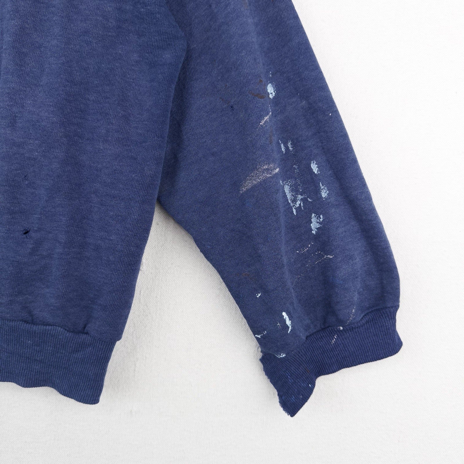 70’s Vtg Gross Galesburg Blue Zip Up Hoodie S Sweatshirt Made USA Carhartt *Read