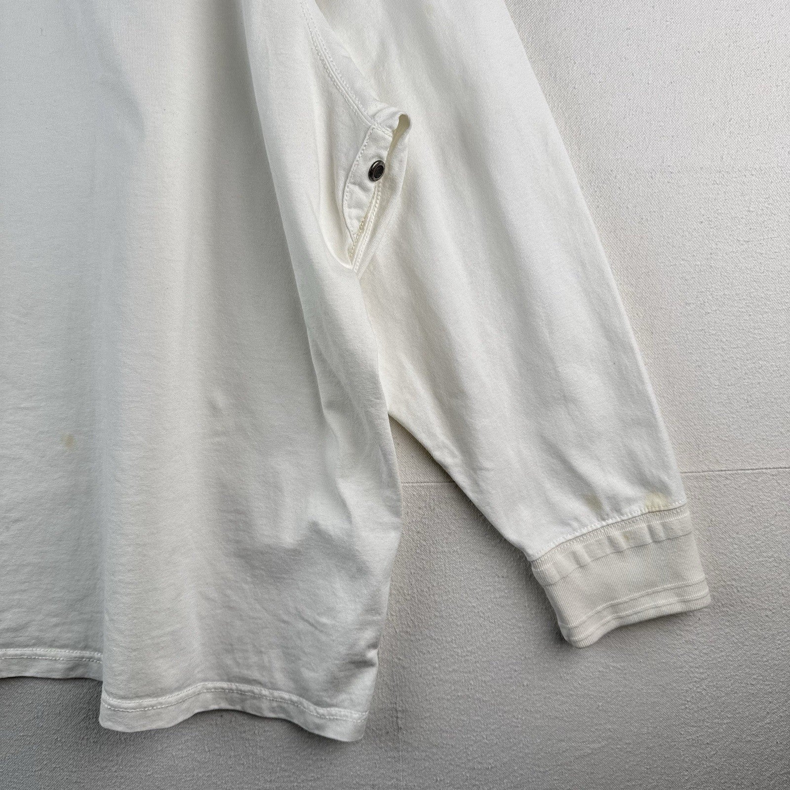Vtg Polo Ralph Lauren White Rugby Shirt Big Pony 4XB Jockey Club Crest Quilted