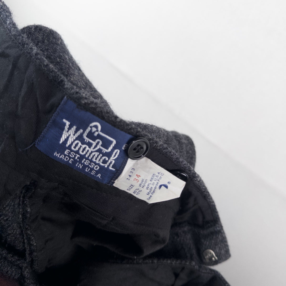 60’s Vtg Woolrich Malone Field Pants 32x32 Wool Heather Gray Nylon Cuff USA