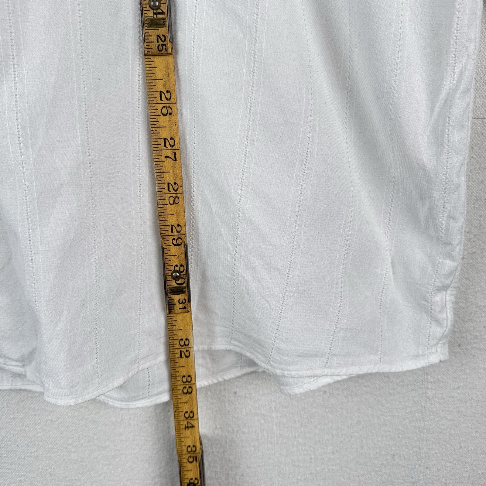 Vtg Polo Ralph Lauren Mens 2XL Chapman White Dobby Button Up Shirt 100% Cotton