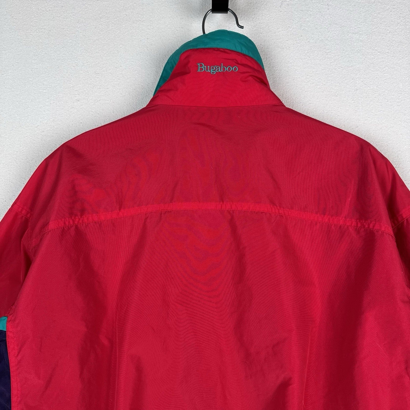 Vtg 90s Columbia Mens Bugaboo Jacket Radial Sleeve Medium Pink Teal *Shell Only