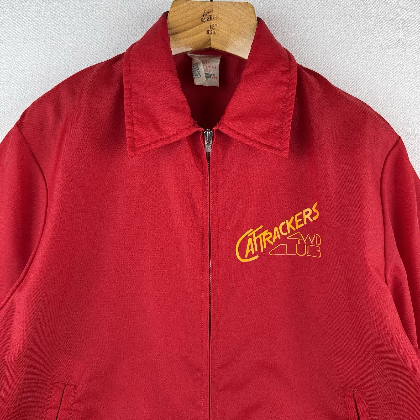 80’s Vintage CatTrackers 4WD Club Coach Light Jacket Red Men’s Large