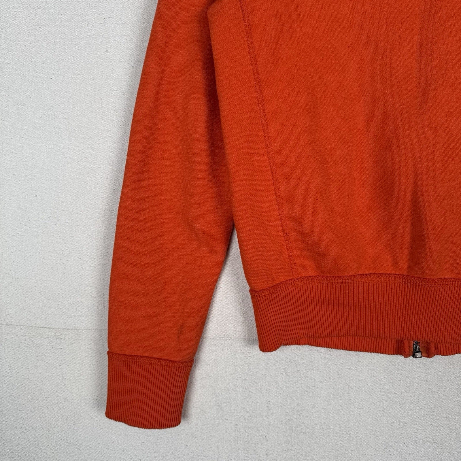 Vintage Abercrombie & Fitch NY Muscle High Cotton Zip Hoodie Orange Large