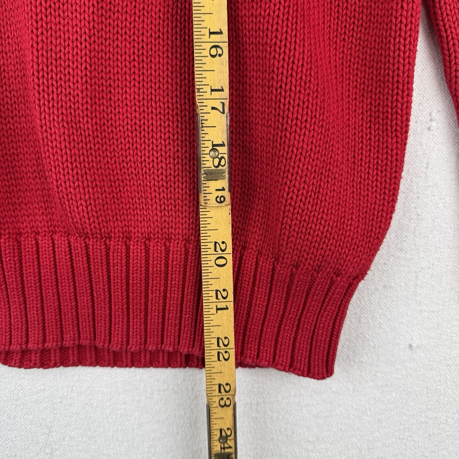 Vintage Ralph Lauren Polo Sport Men’s S 100% Cotton Crewneck Sweater Red