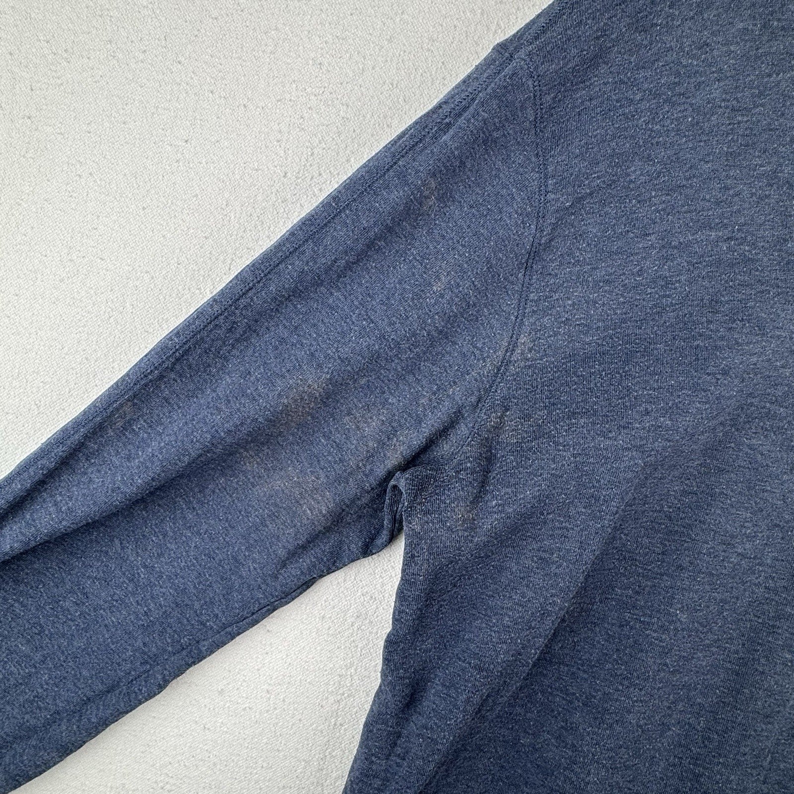 Vtg Polo Ralph Lauren Shirt Mens XL Blue Long Sleeve Henley 100% Cotton *Read