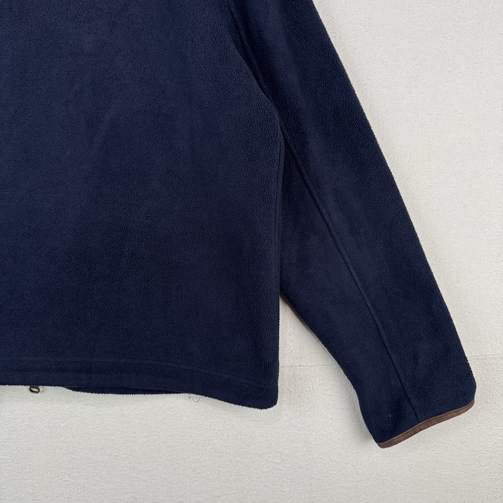 90s Vtg Polo Ralph Lauren XL Deep Pile Fleece Jackt Suede Trim Bomber Harrington