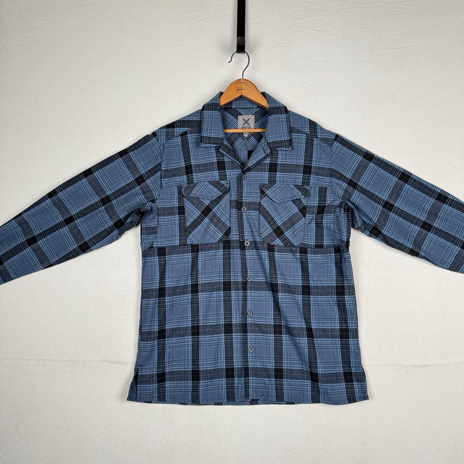 Vertx Canyon River Flannel Blue Ridge Plaid Men’s Large L Tactical Shirt