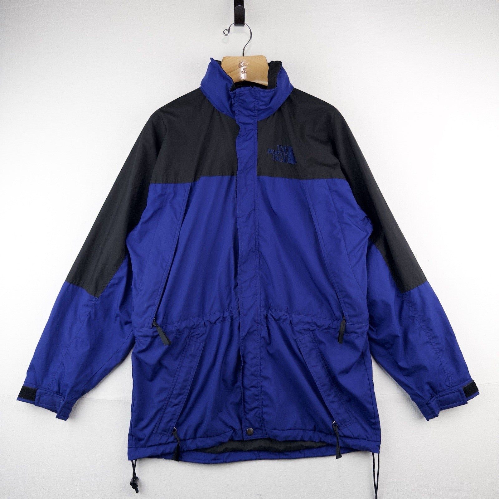 90’s Vtg The North Face Mens S Royal Blue Black Hydrenaline Packable Hood Jacket