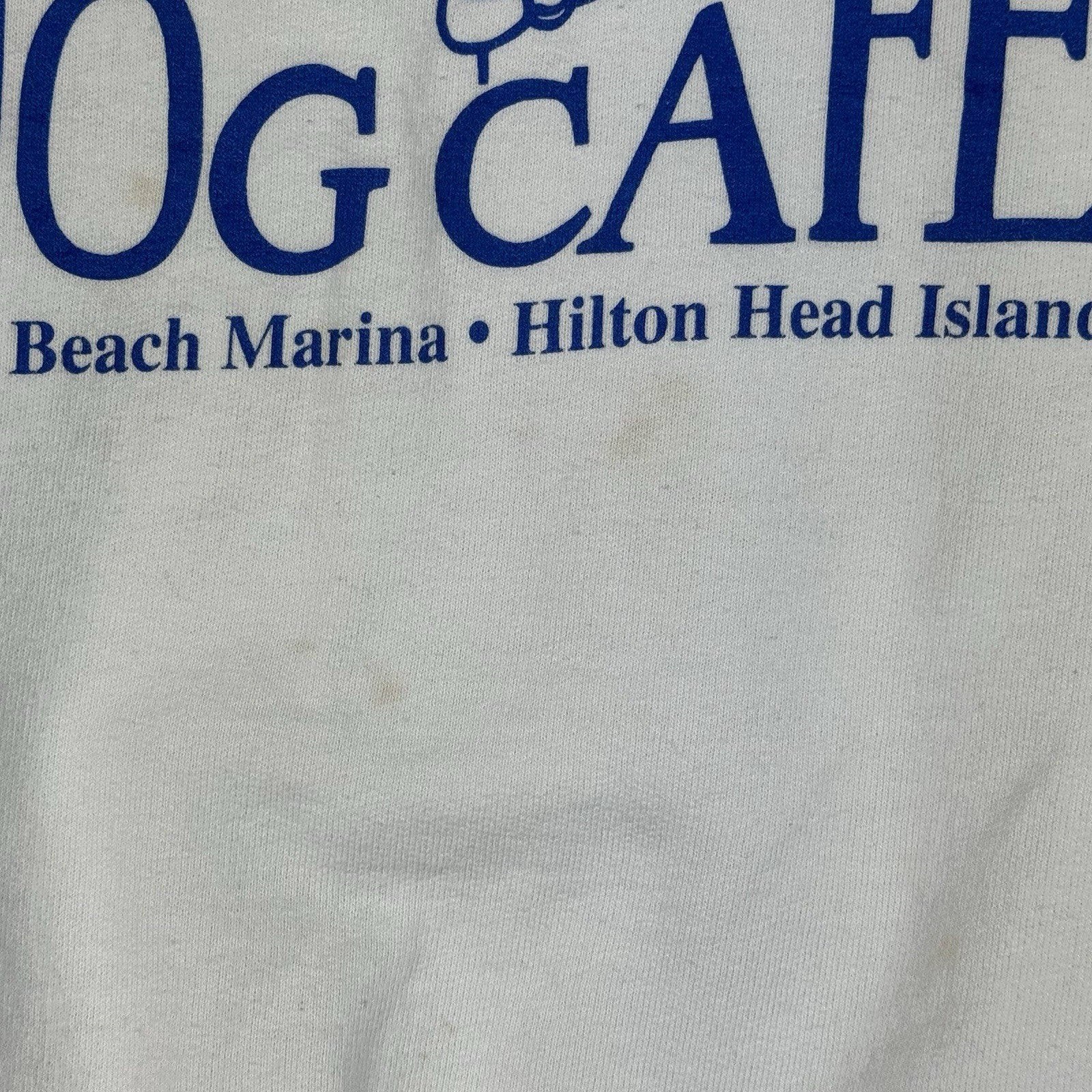 Hanes Salty Dog Cafe Men's S Gray Cotton Pullover Sweatshirt Distressed