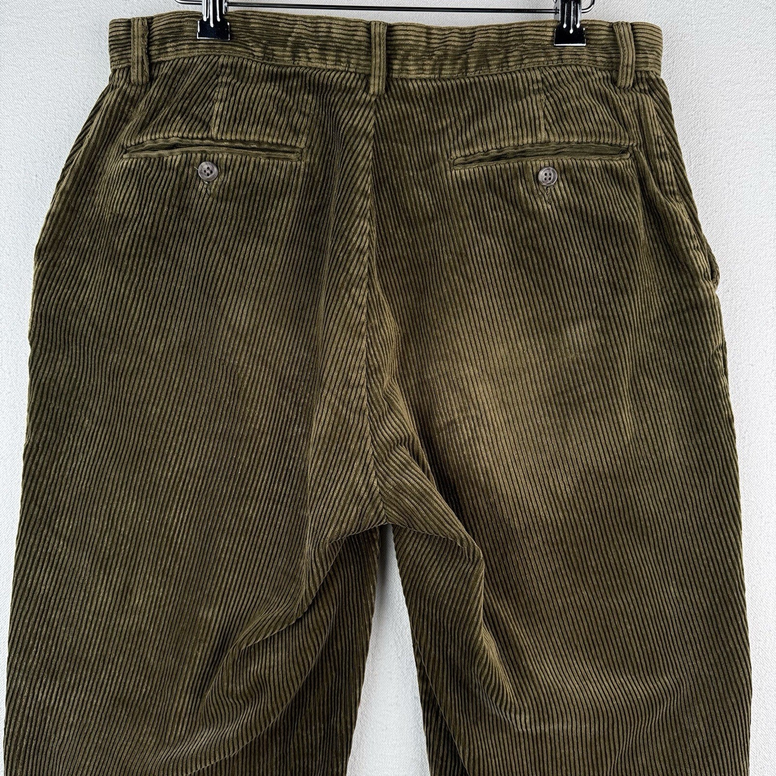 90’s Vtg Polo Ralph Lauren Mens Fits 32x30 Brown Corduroy Flat Front Chino Pants