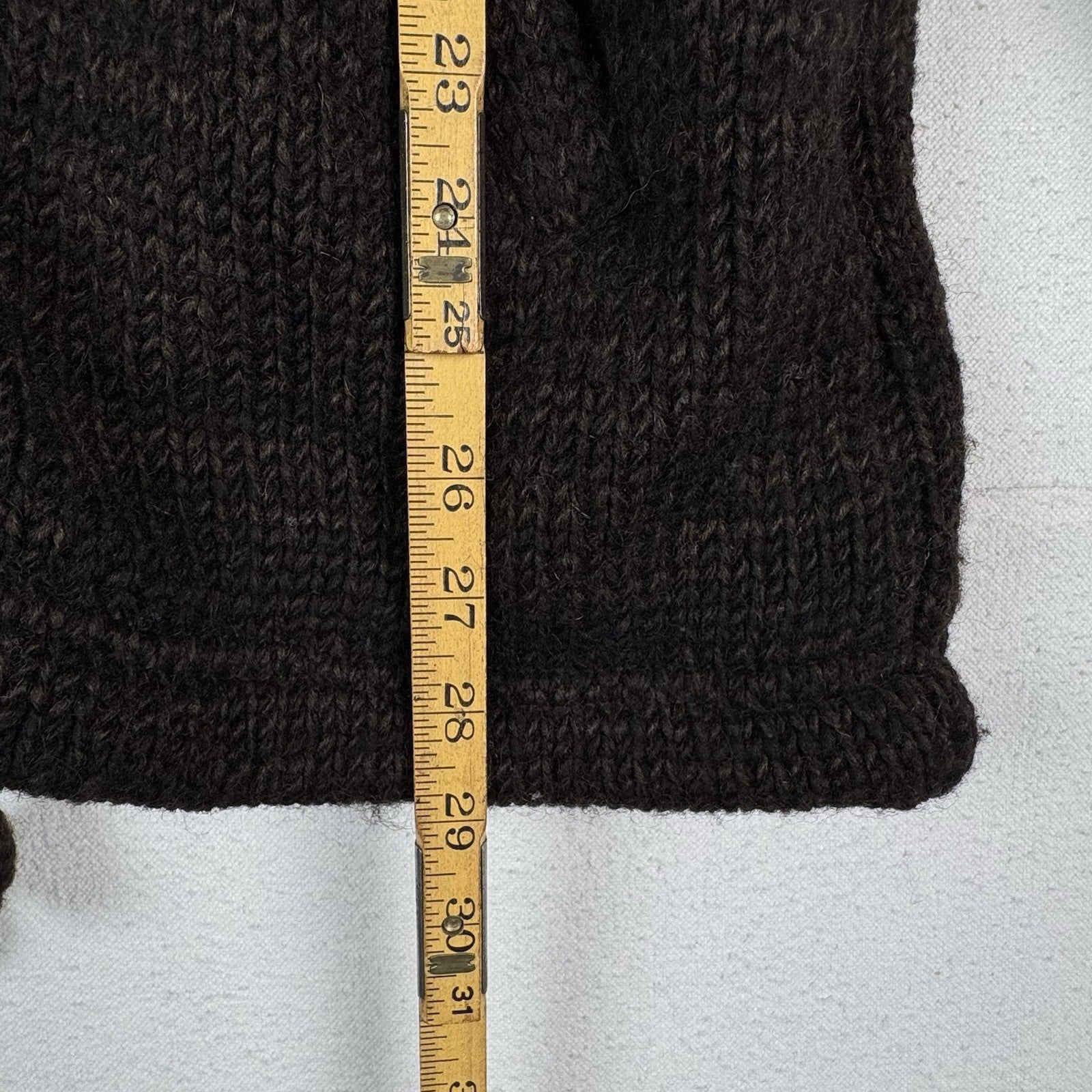 Nepal 100% Wool Jacket Detachable Hood Brown Red Full Zip Flannel Lined Sz L USA