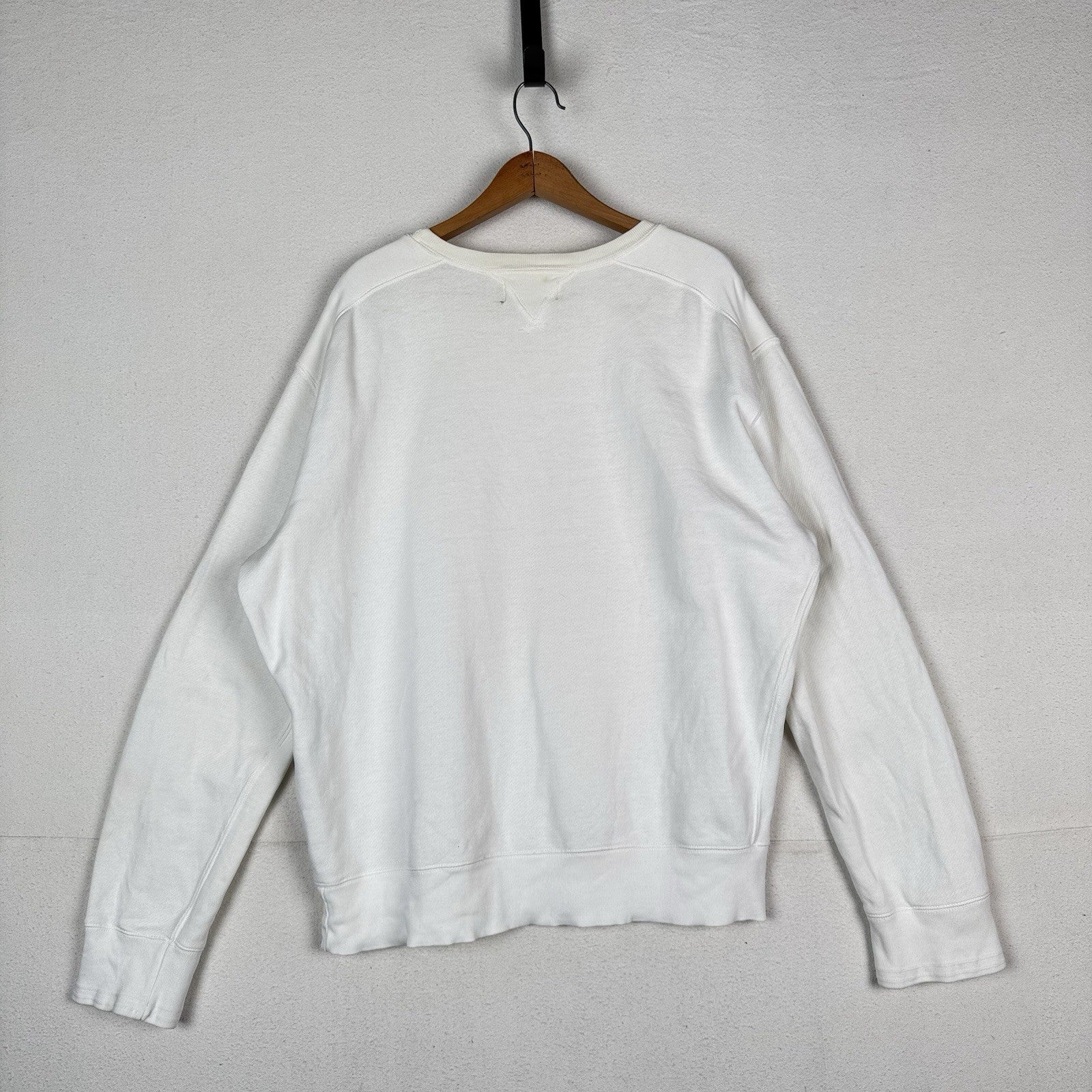 Vtg 90s Polo Ralph Lauren Men’s XL Polo Club Naval Crewneck Sweatshirt White
