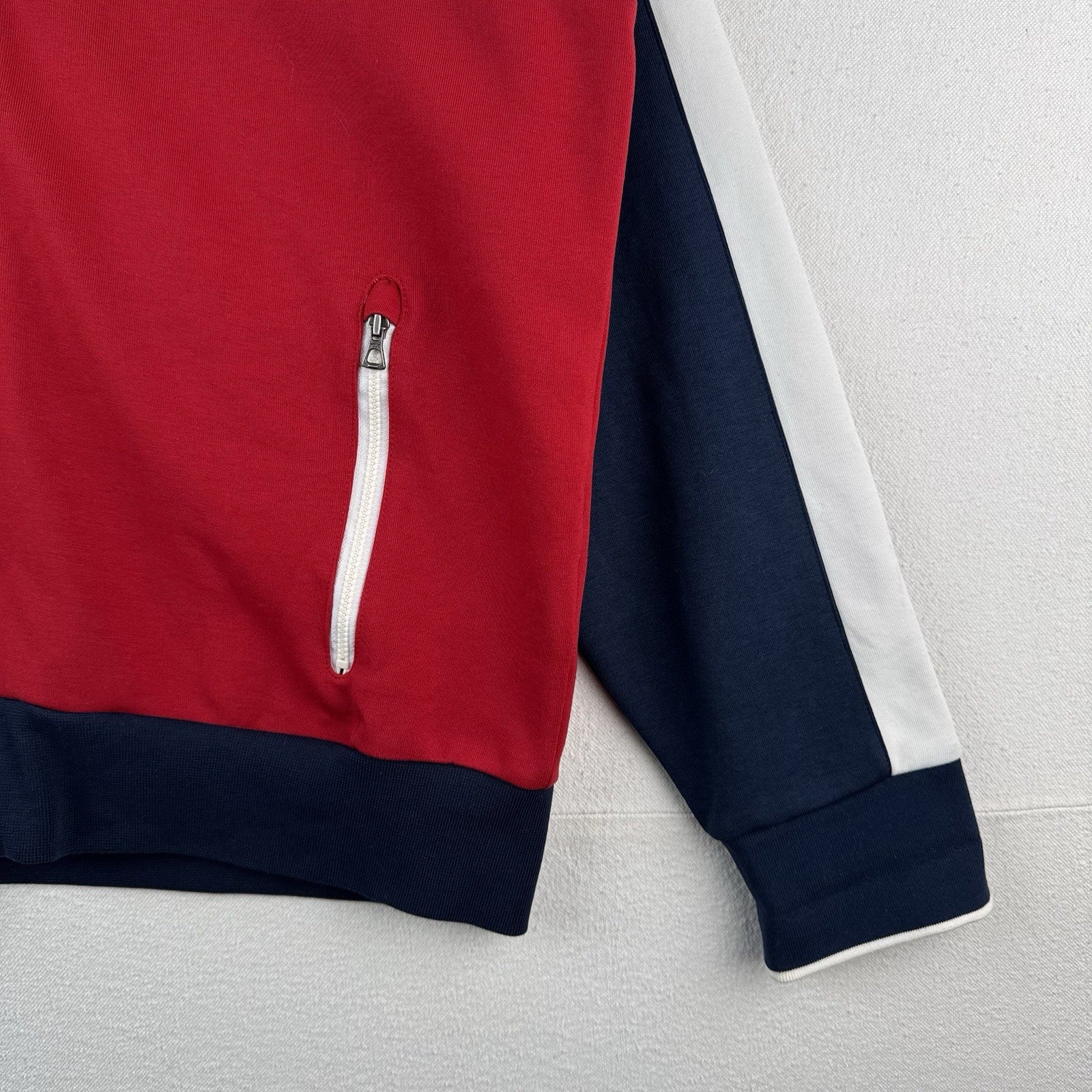 Polo Ralph Lauren Men's L Full Zip Red White Blue USA Flag Track Jacket Big Pony