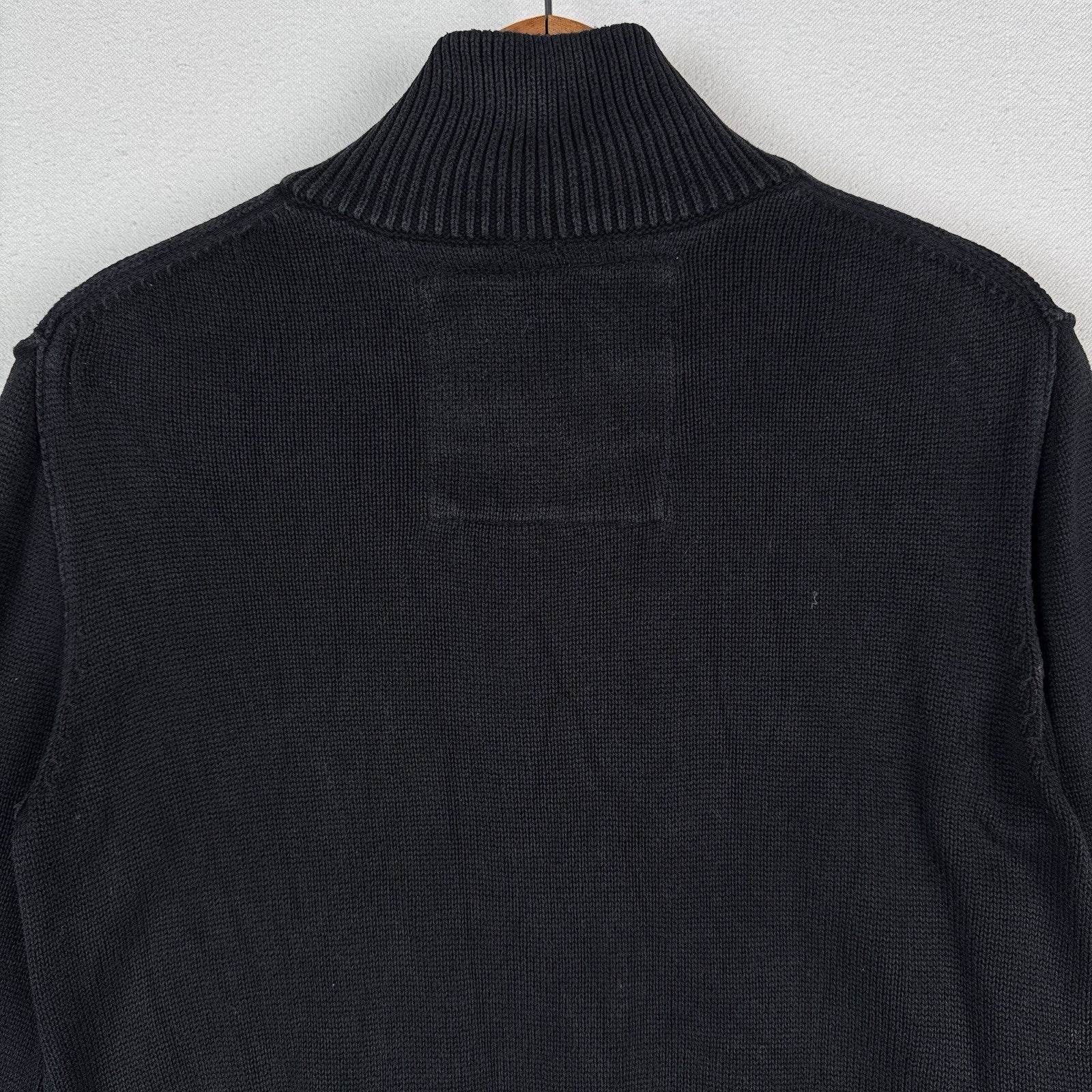 American Eagle Outfitters Men’s 1/4 Zip And Button Sweater Black XS