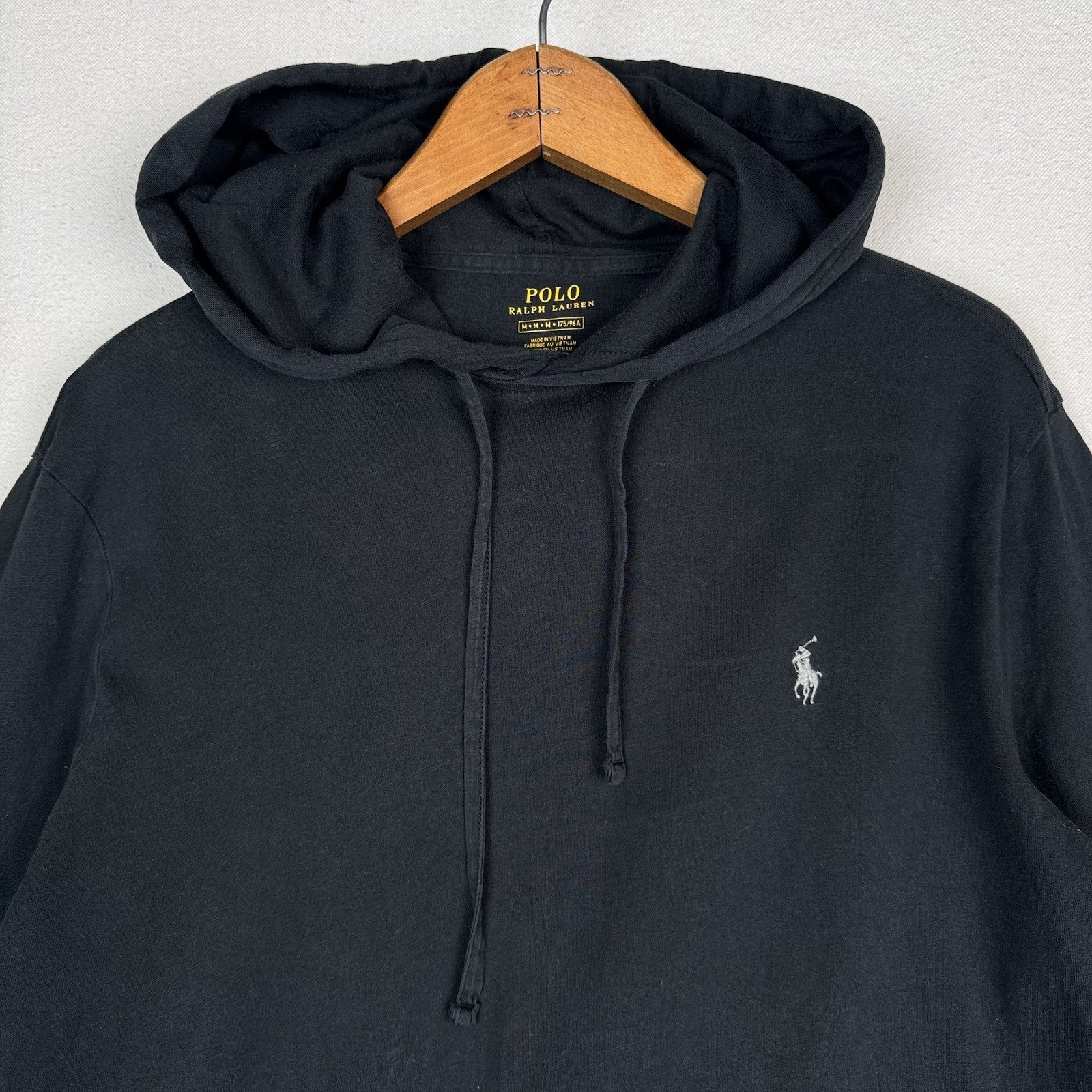 Polo Ralph Lauren Men’s Medium M Black Lightweight Pullover Hoodie