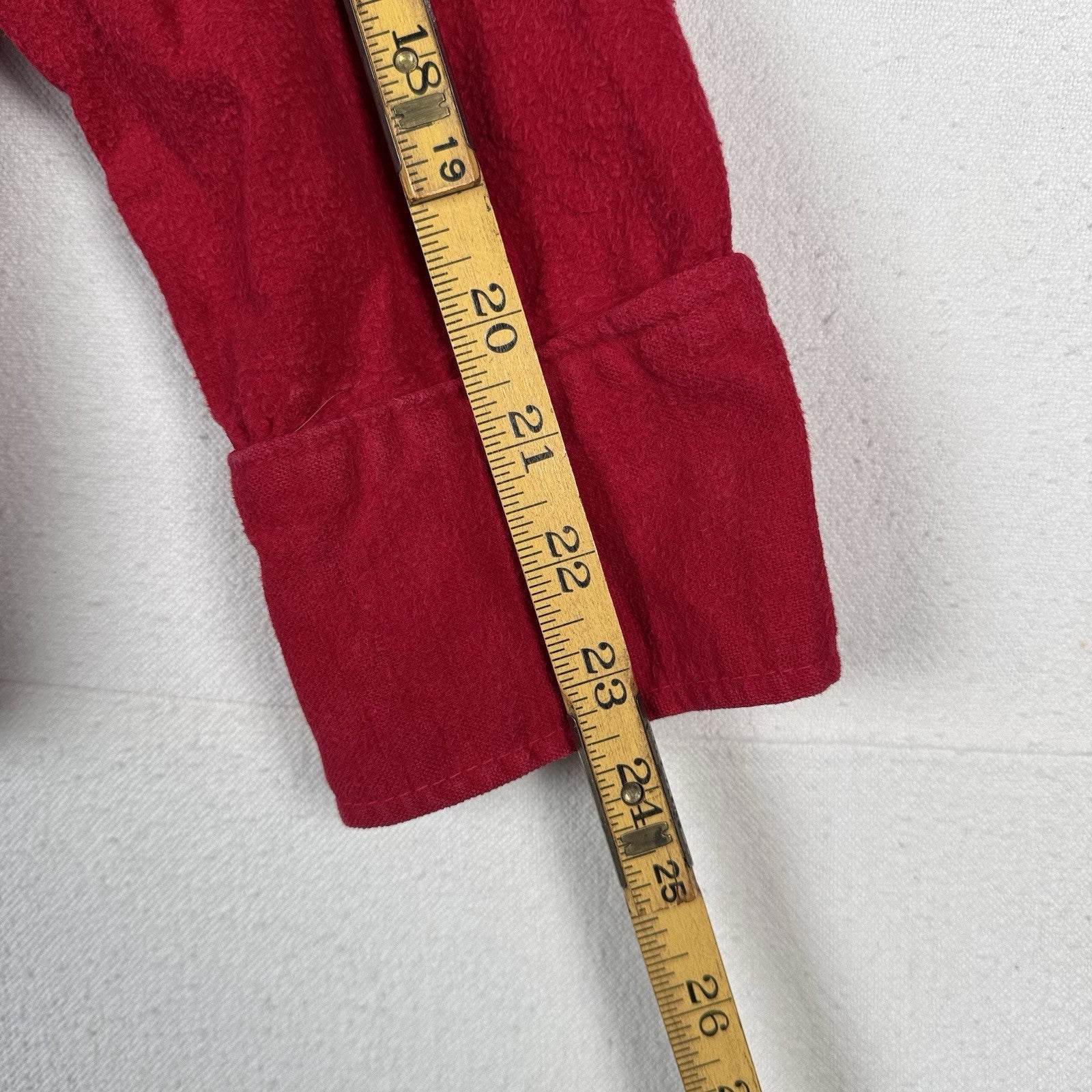 Vintage Melton Deerskin Chamois Flannel Shirt Adult Medium Red 46”