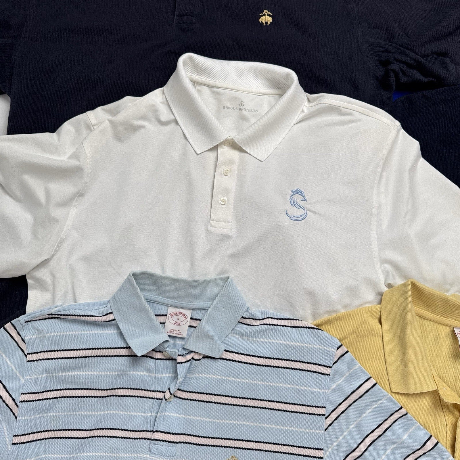 Lot of 11 Brooks Brothers, Ralph Lauren, Abercrombie Polo Shirts S,M,L,XL,2XL
