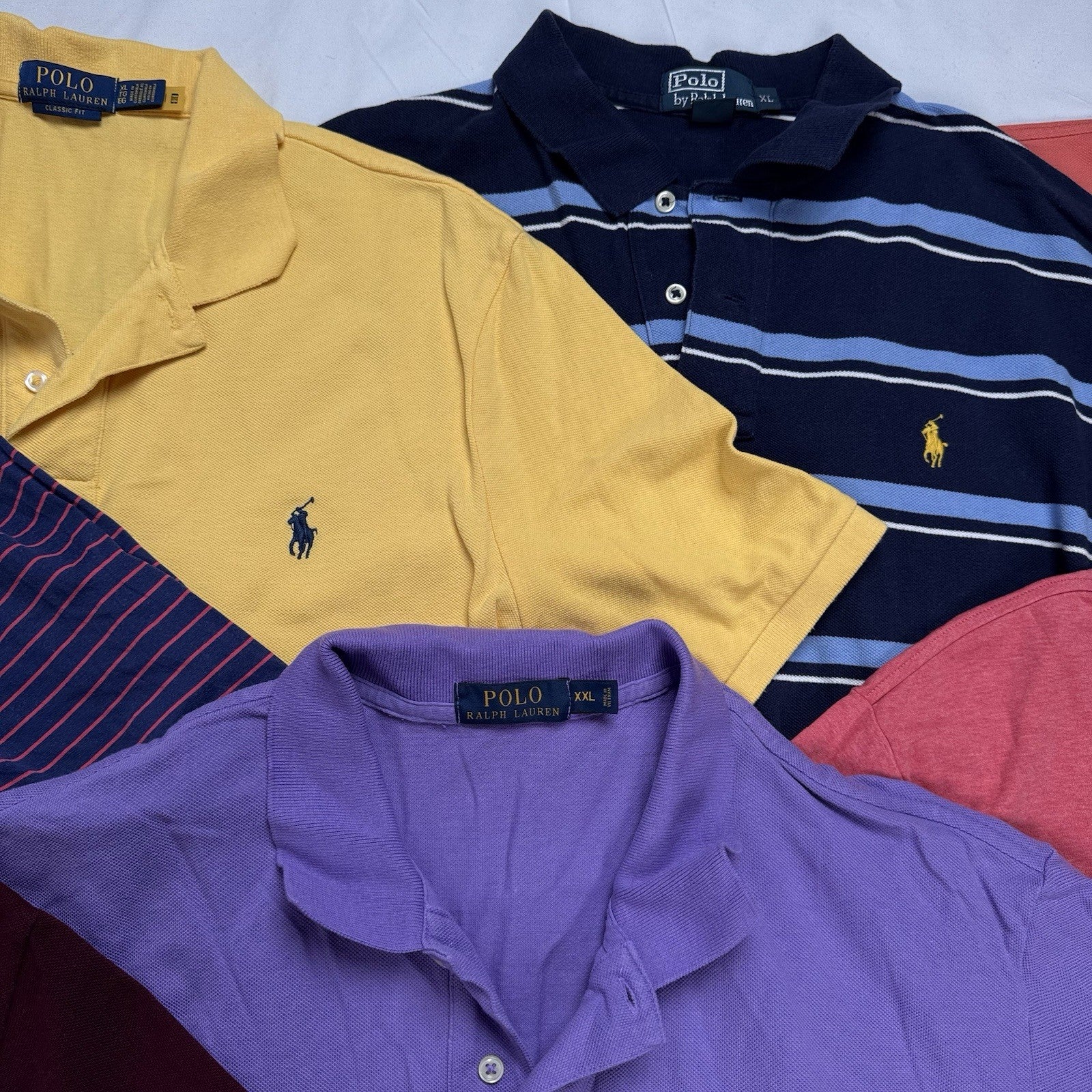 Lot of 10 Polo Ralph Lauren Short Sleeve Shirts Wholesale Box XL, 2XL, 2XB, 2XLT