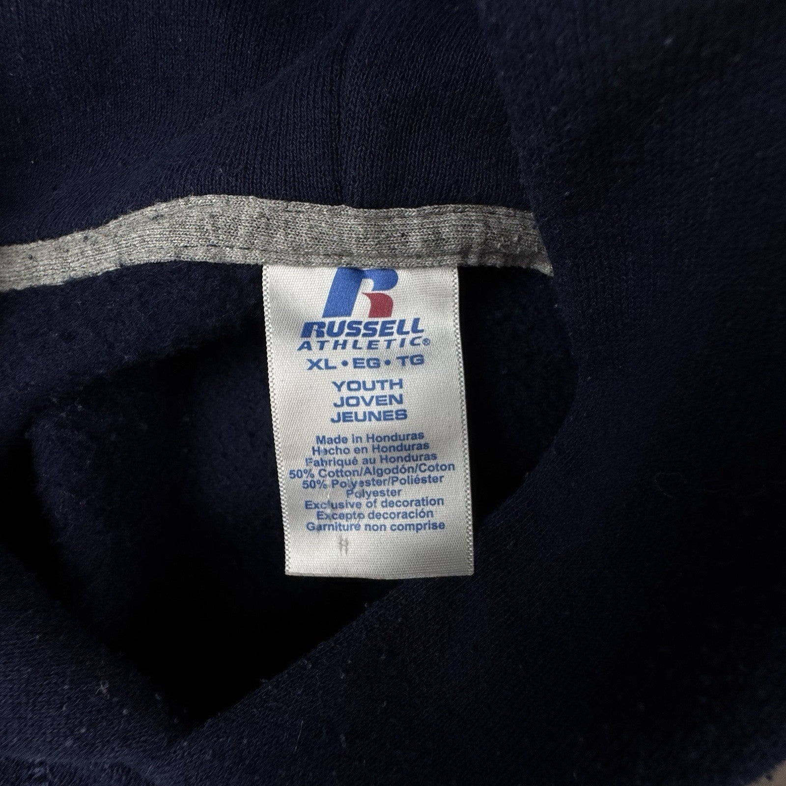 Vintage Russell Spelman College Hoodie Sweatshirt Youth XL (14-16) Blue HBCU