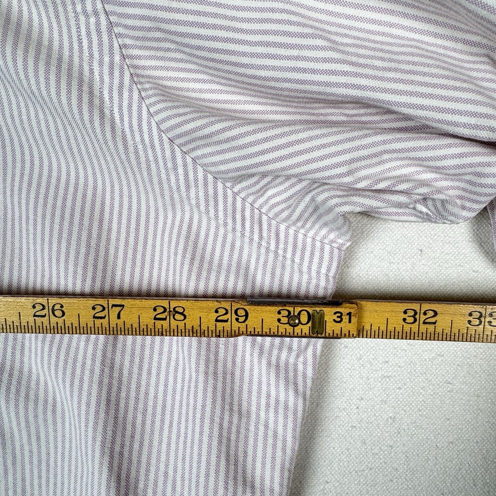 Vtg Polo Ralph Lauren University Big Shirt Fit Mens Purple Striped Oxford 2XL