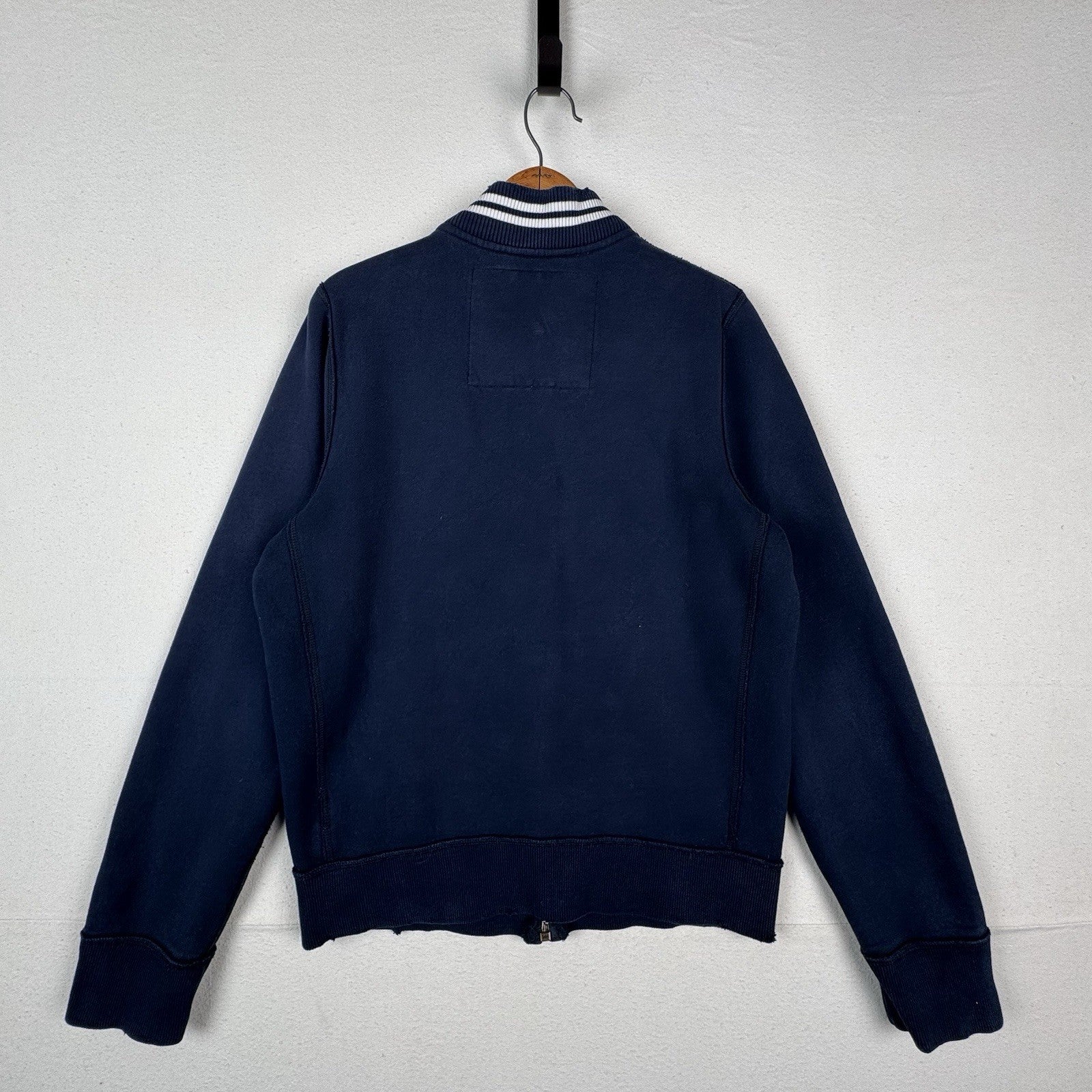 Vintage Abercrombie & Fitch Varsity Zip Up Jacket Mens Large Blue Muscle Fit ‘54