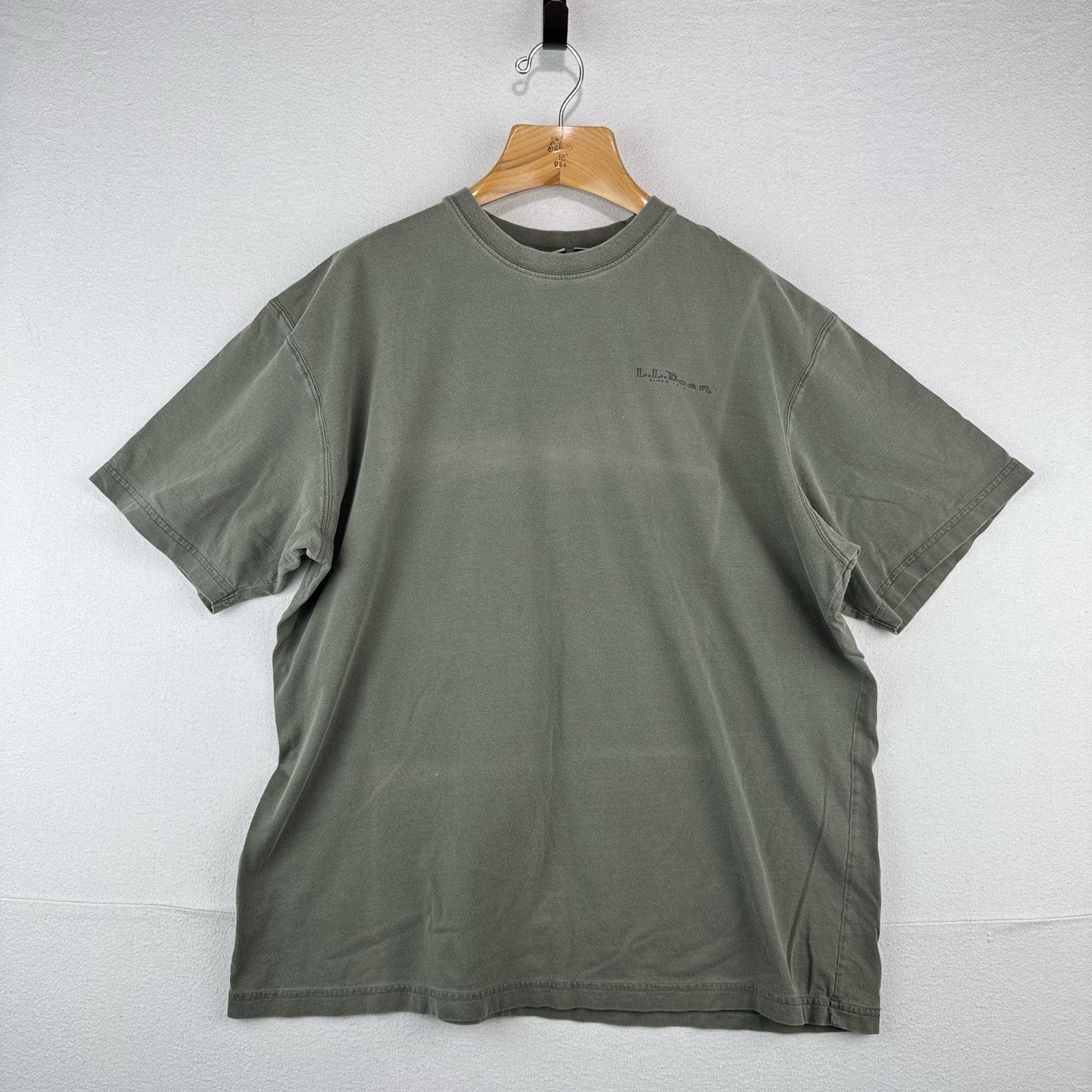 Vintage LL Bean Boxy T-Shirt Fly Fishing Classic Men’s XL Outdoors Green *Faded