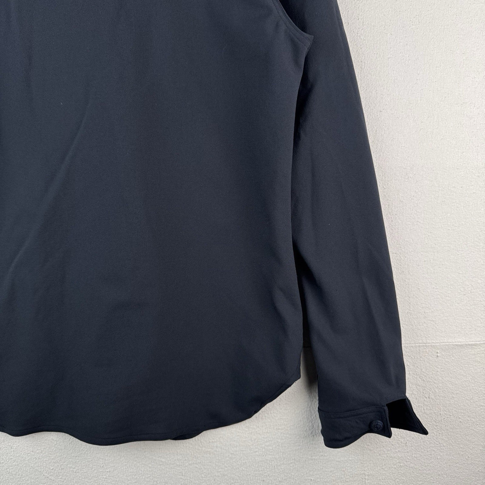 Vintage Ralph Lauren Polo Sport Women’s 12 Navy Blue Military Shirt Stretch