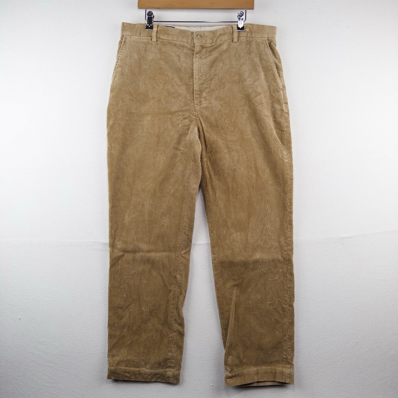 90’s Vtg Polo Ralph Lauren Corduroy Pant Mens 38x34 Tan Wide Wale