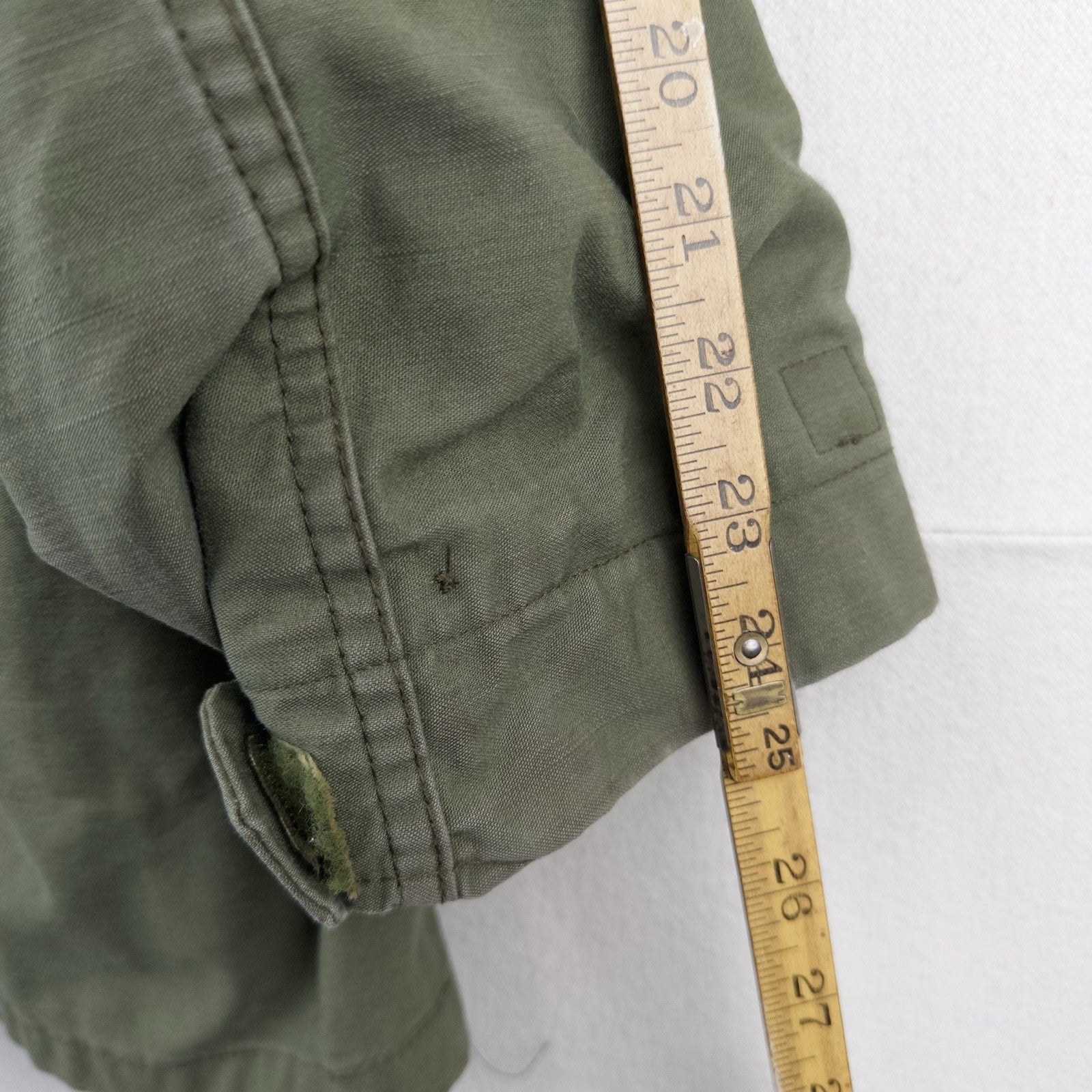 70’s Vtg Vietnam US Army Green M65 Field Jacket Mens XL Long w/Hood *No Lining