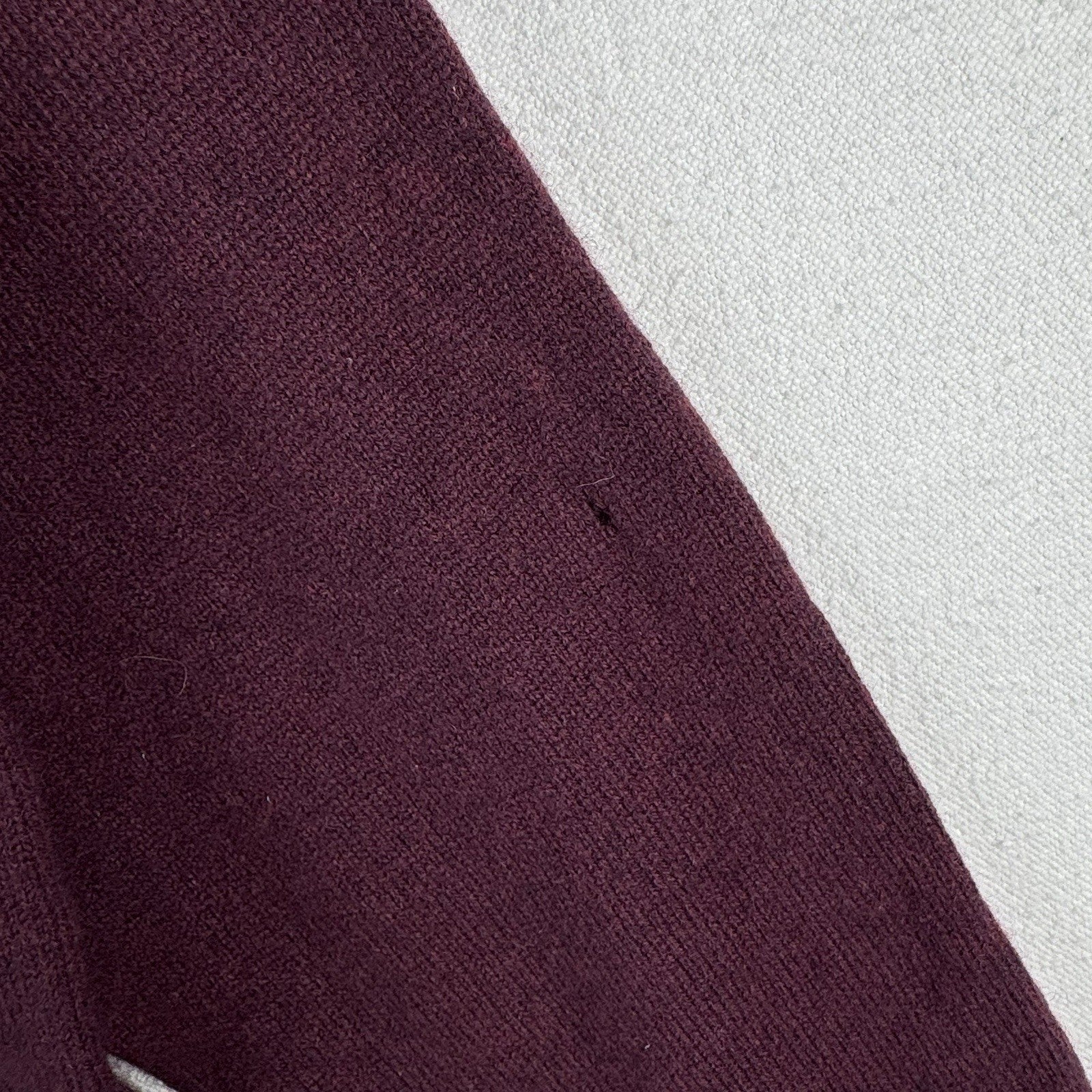 Polo Ralph Lauren 100% Lambswool Long Sleeve Polo Sweater Men's Large Burgundy