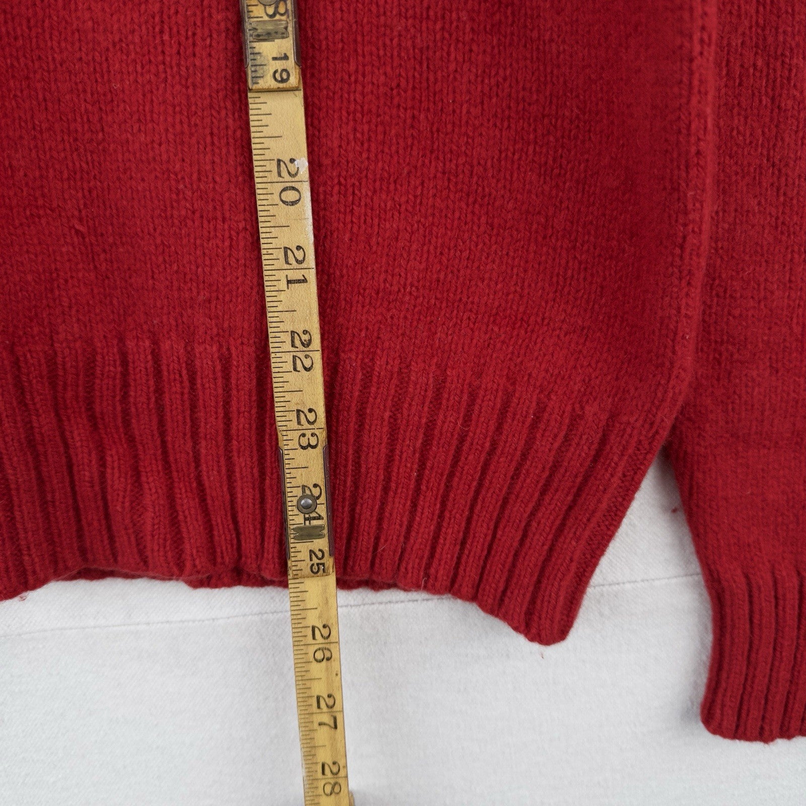 Polo Ralph Lauren Sweater Mens XL Merino Wool Angora Rabbit Hair Red Crew Neck