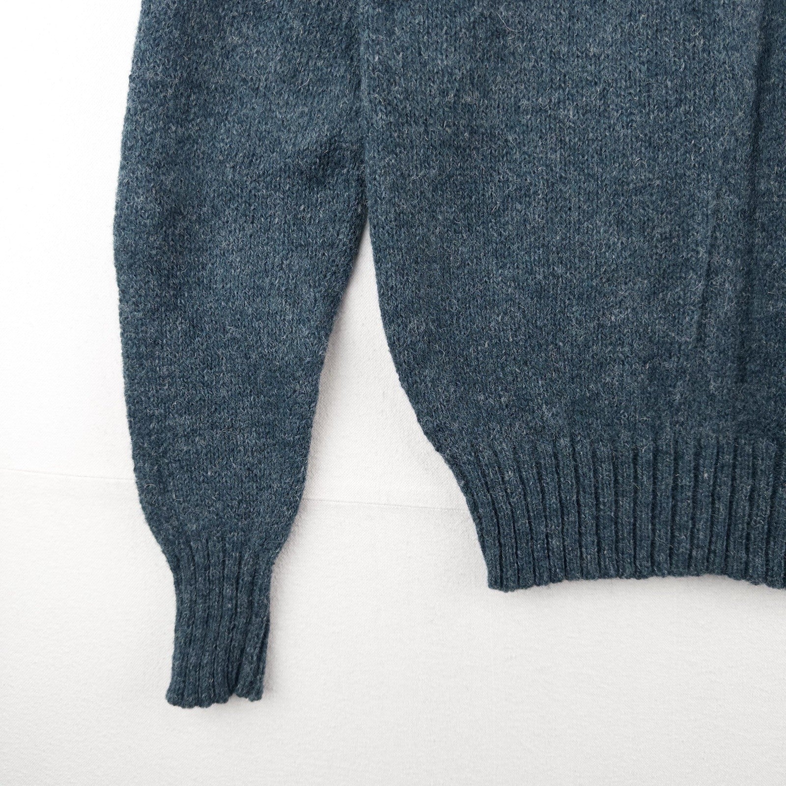 90’s Vtg Polo Ralph Lauren Men’s M 100% Wool Sweater Heathered Teal Blue Green