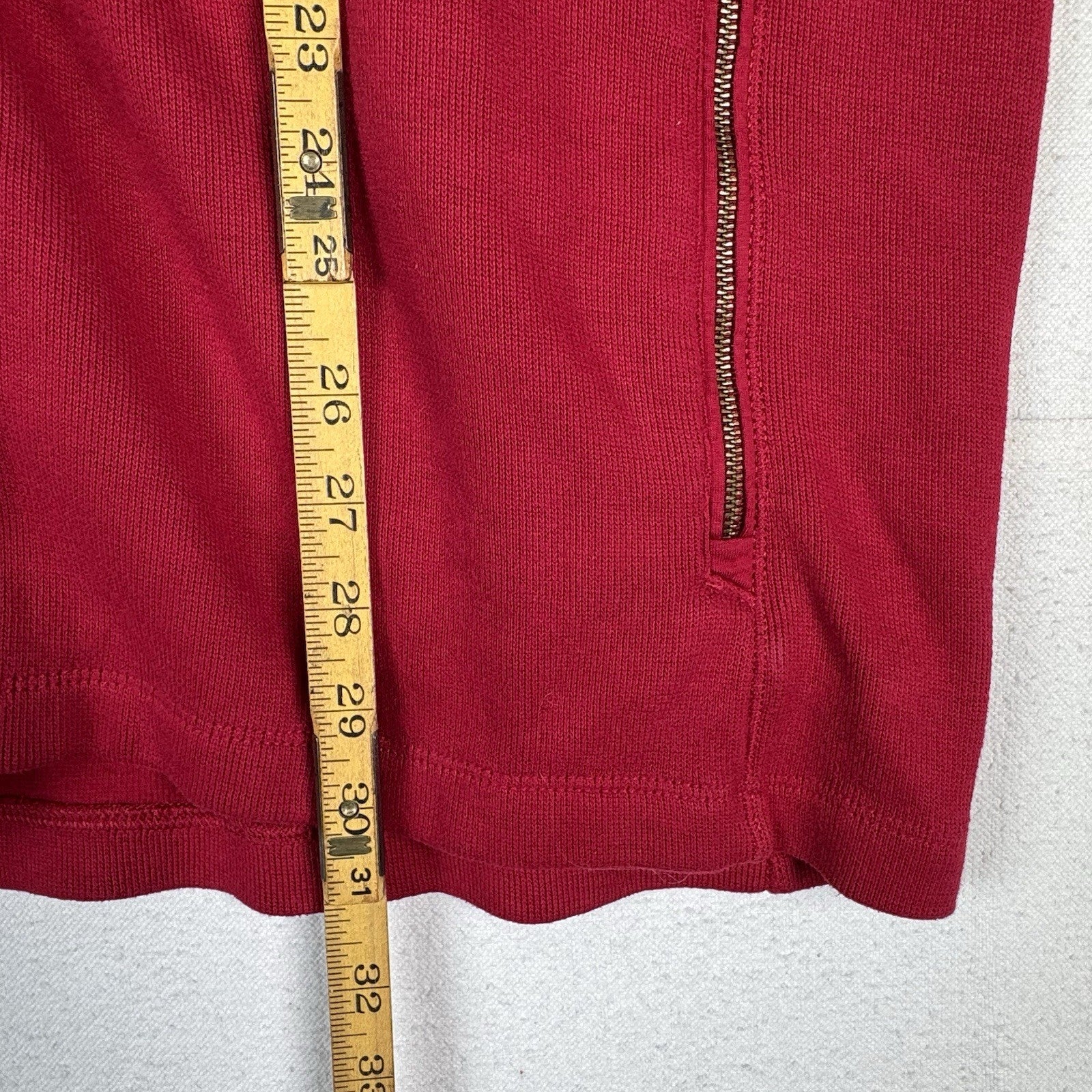 Polo Ralph Lauren Sweater Vest Zip Up Red 100% Cotton Men’s XL