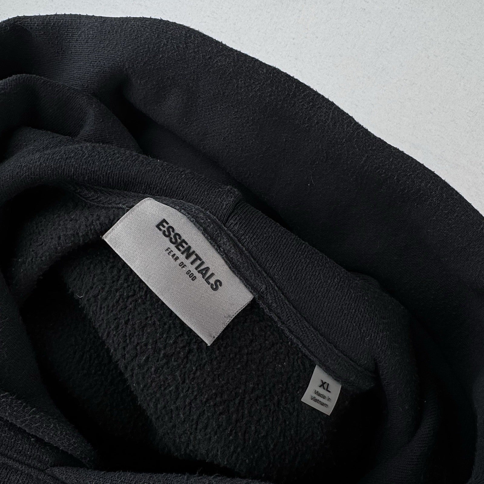 Essentials Fear of God Sweatsuit Mens Black Tracksuit Hoodie XL / Sweatpants 2XL