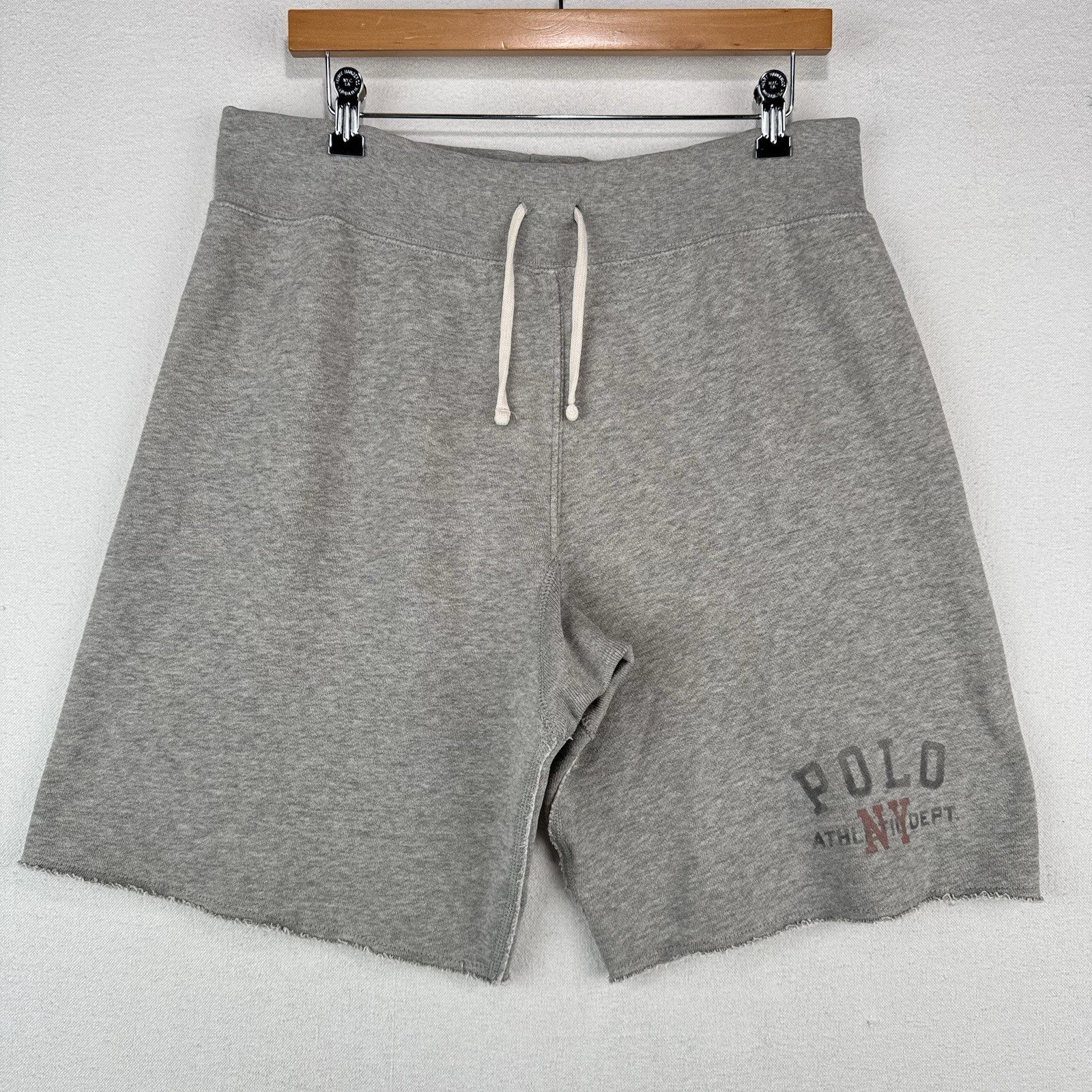 Polo Ralph Lauren Heather Grey Athletic Division 9" Fleece Sweat Shorts Men's M